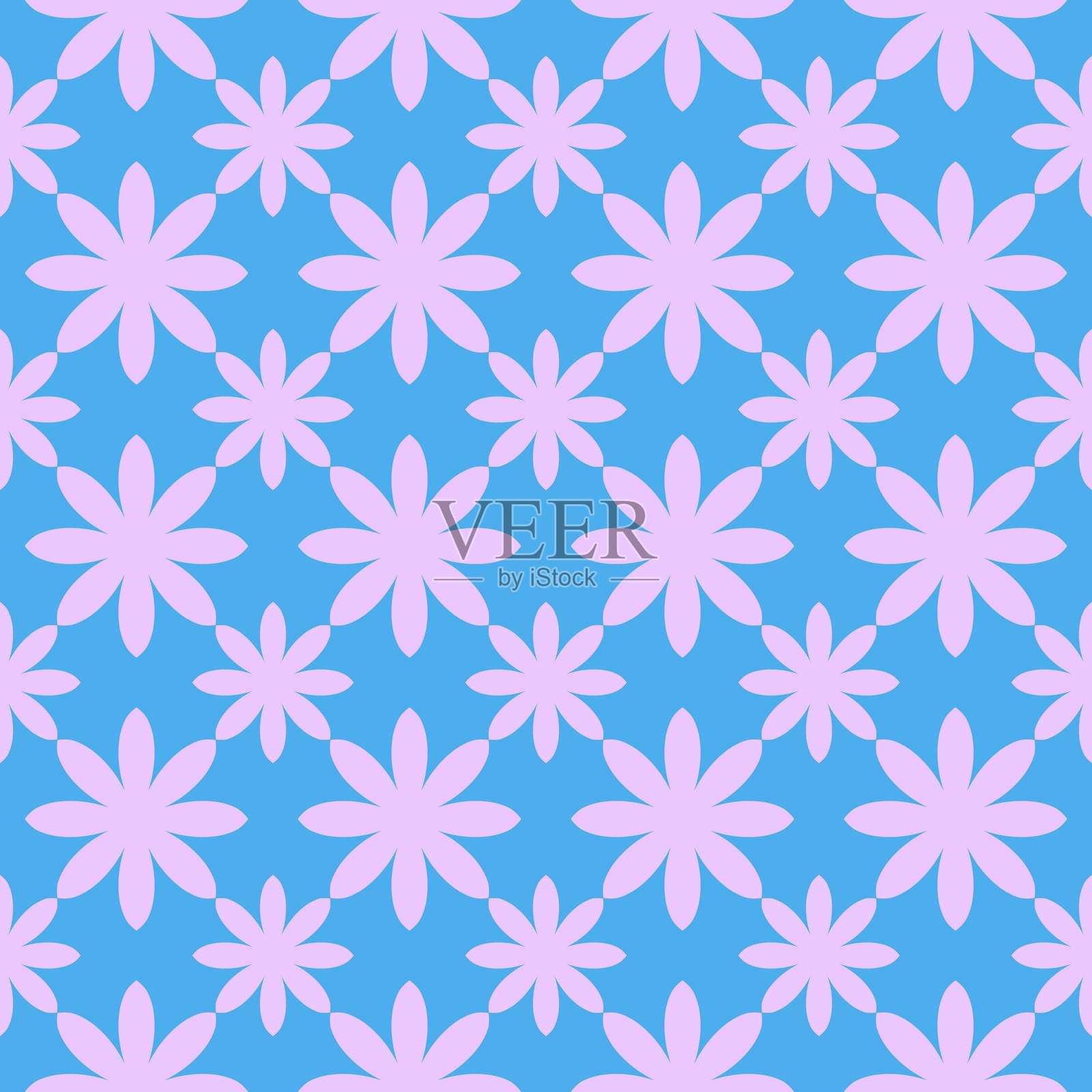 无缝花卉图案用于面料和纺织品插画图片素材