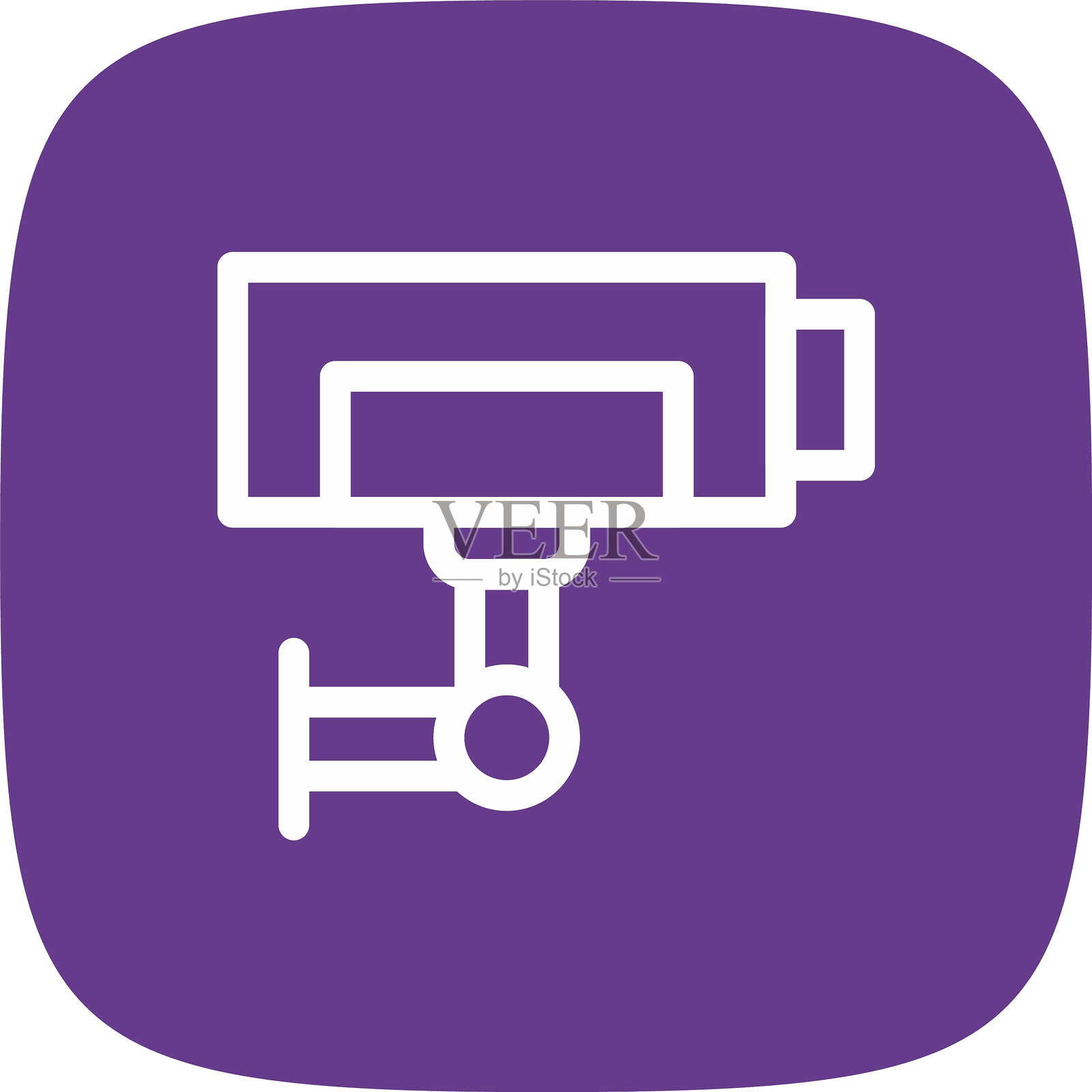 监控摄像头图标插画图片素材