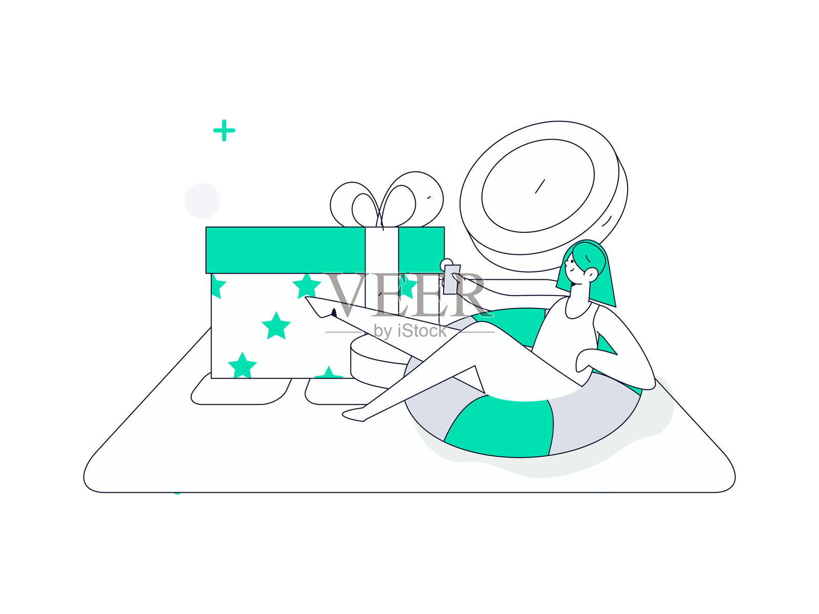 互联网金融管理投资扁平化矢量概念操作手绘插图插画图片素材