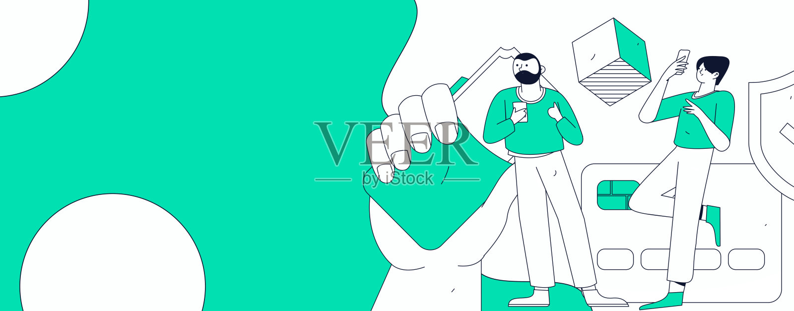 互联网金融管理投资扁平化矢量概念操作手绘插图插画图片素材