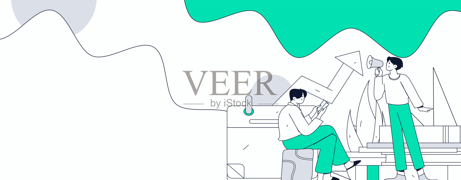 教育与学习的人物扁平矢量概念手绘插图插画图片素材