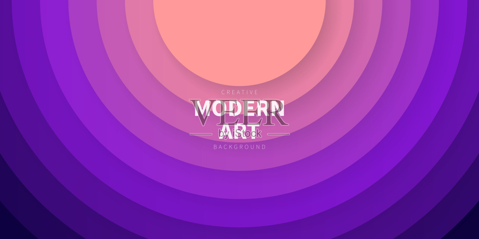 带有圆形和紫色渐变的抽象设计 - 时尚背景插画图片素材
