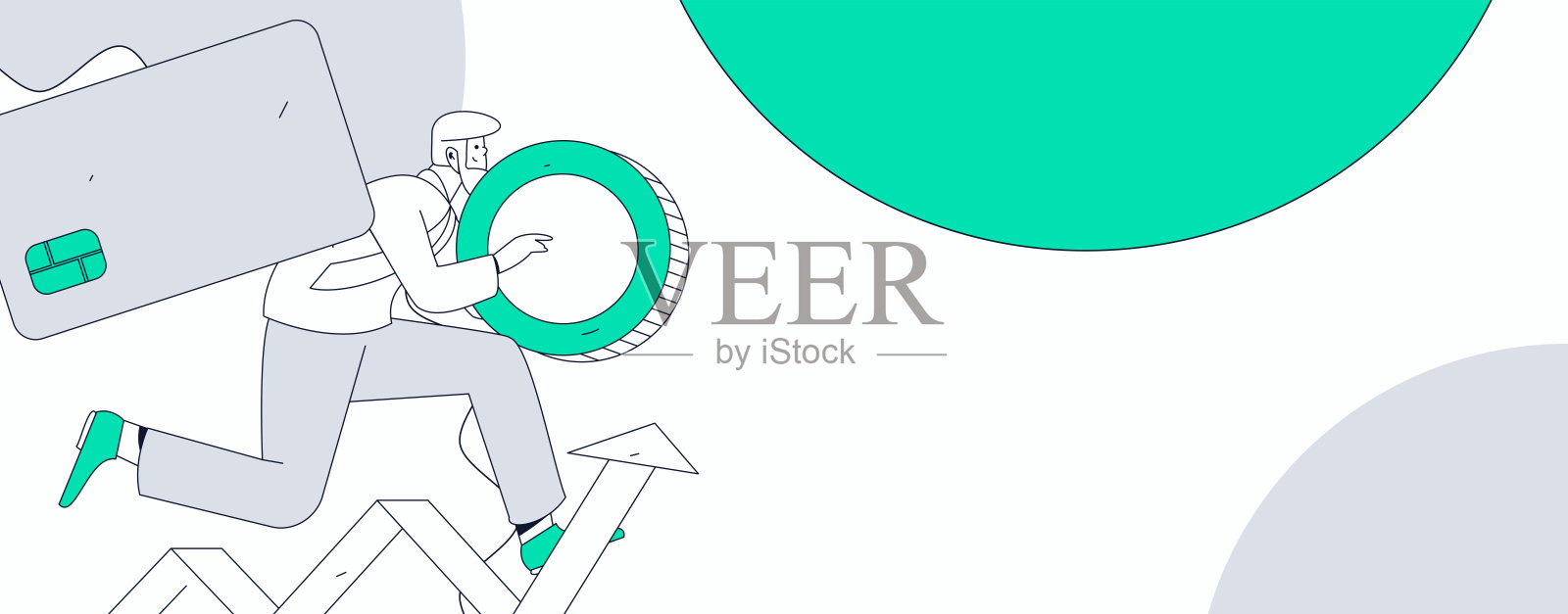 互联网金融管理投资扁平化矢量概念操作手绘插图插画图片素材