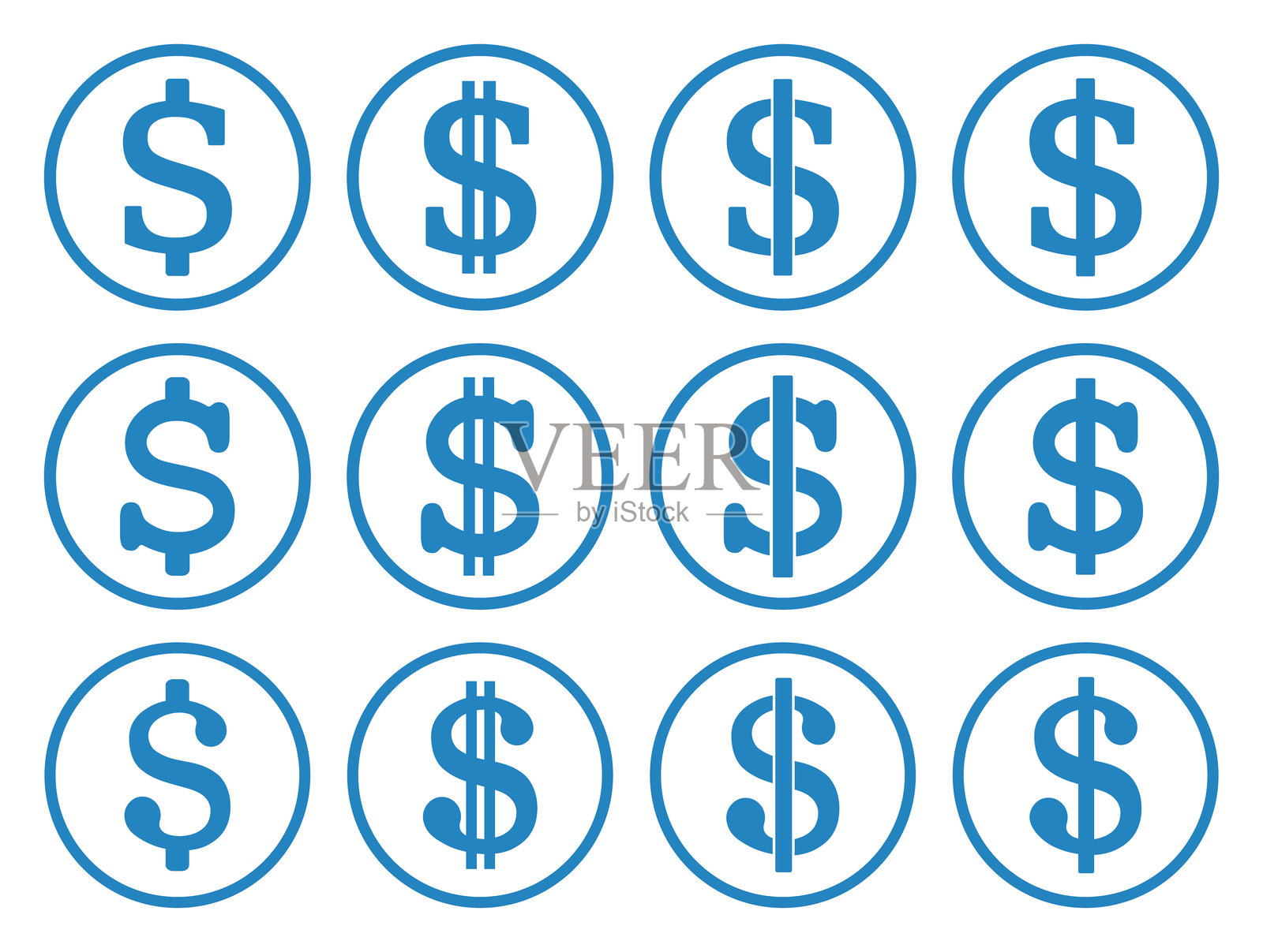 美元符号插画图片素材