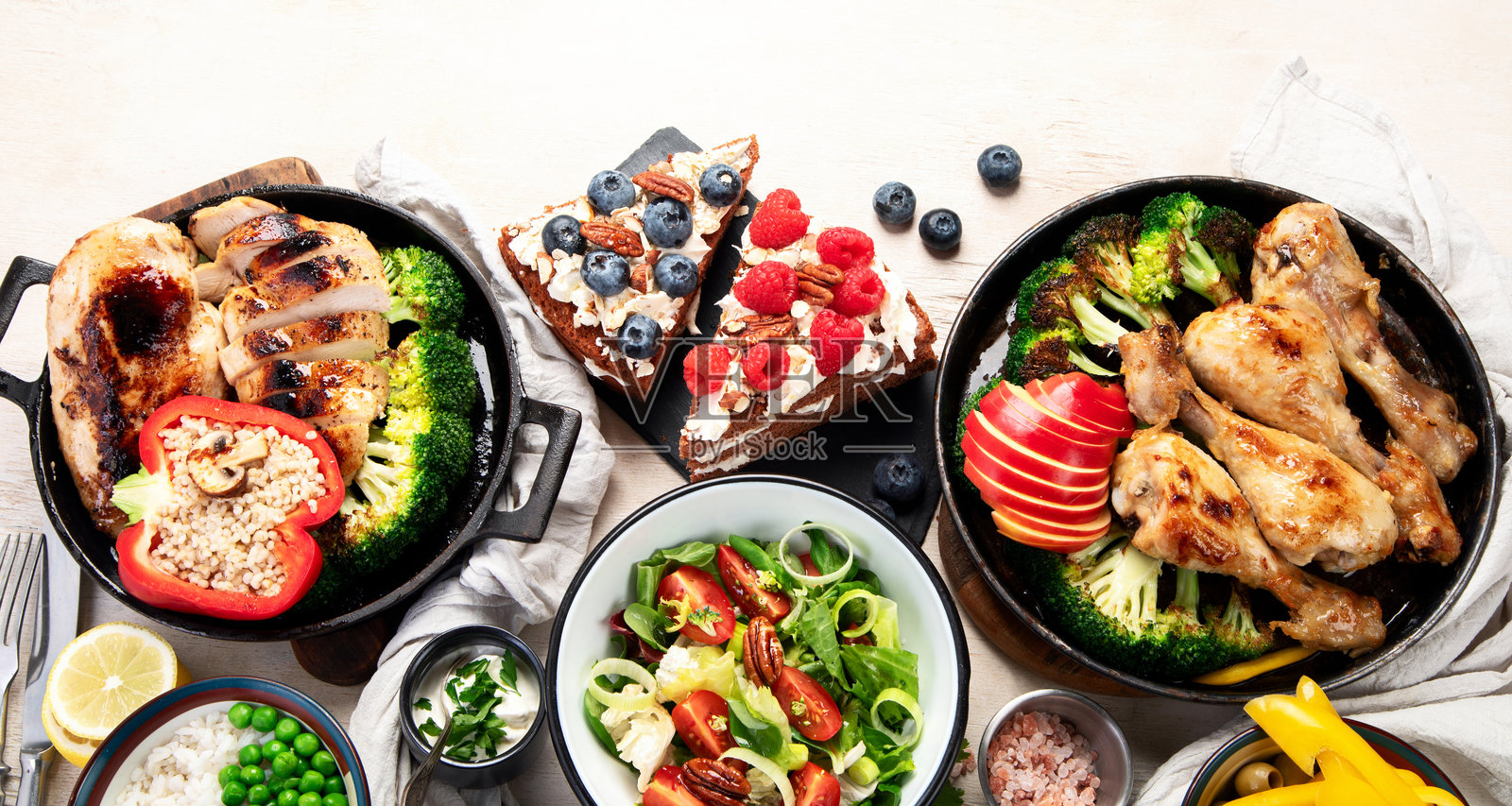 健康餐,生酮饮食,饮食午餐概念。照片摄影图片