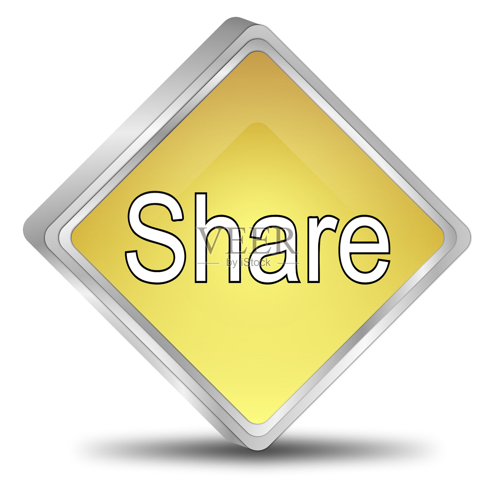 分享按钮 - 3D 插图照片摄影图片