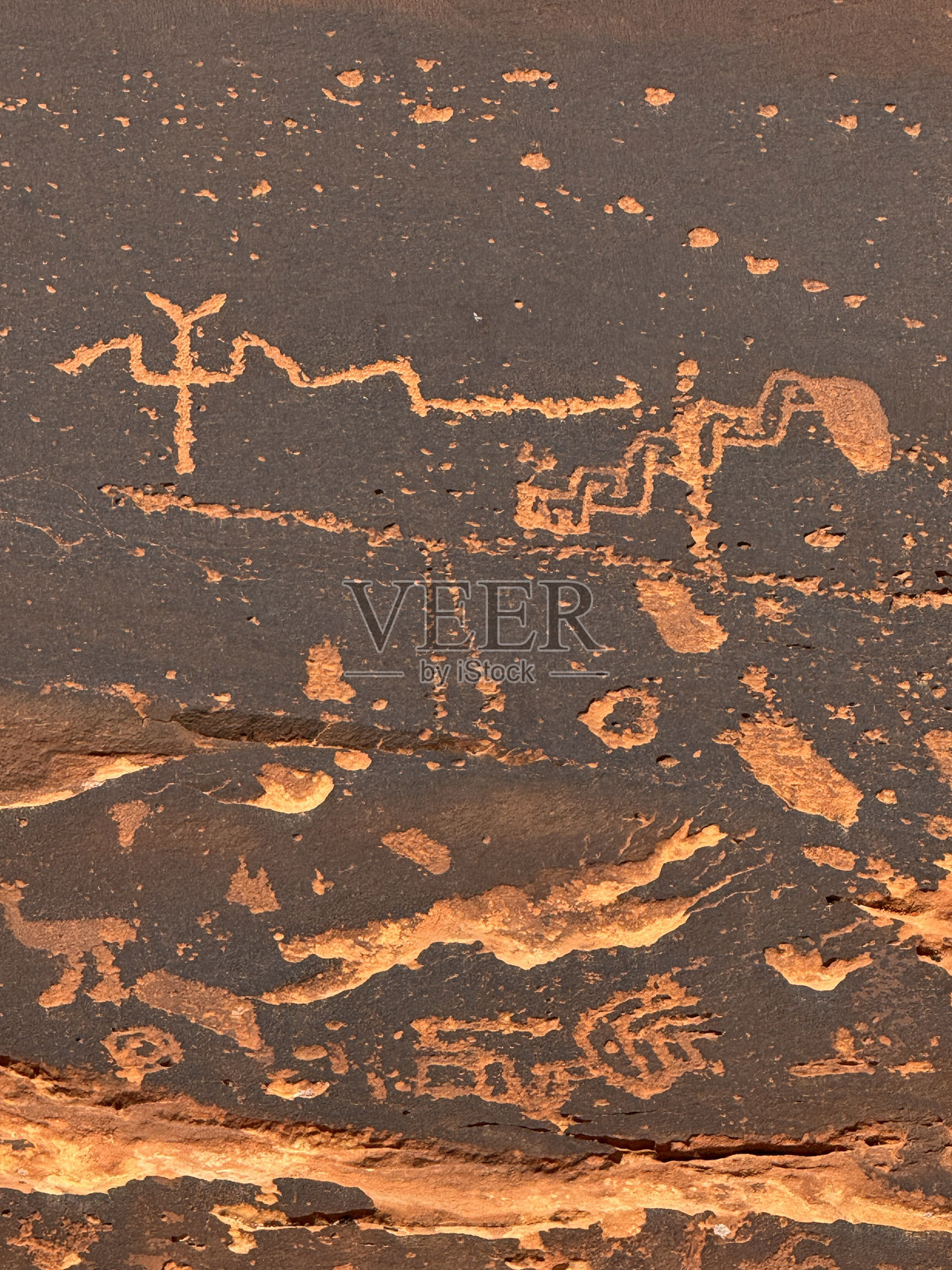 沙岛岩画照片摄影图片