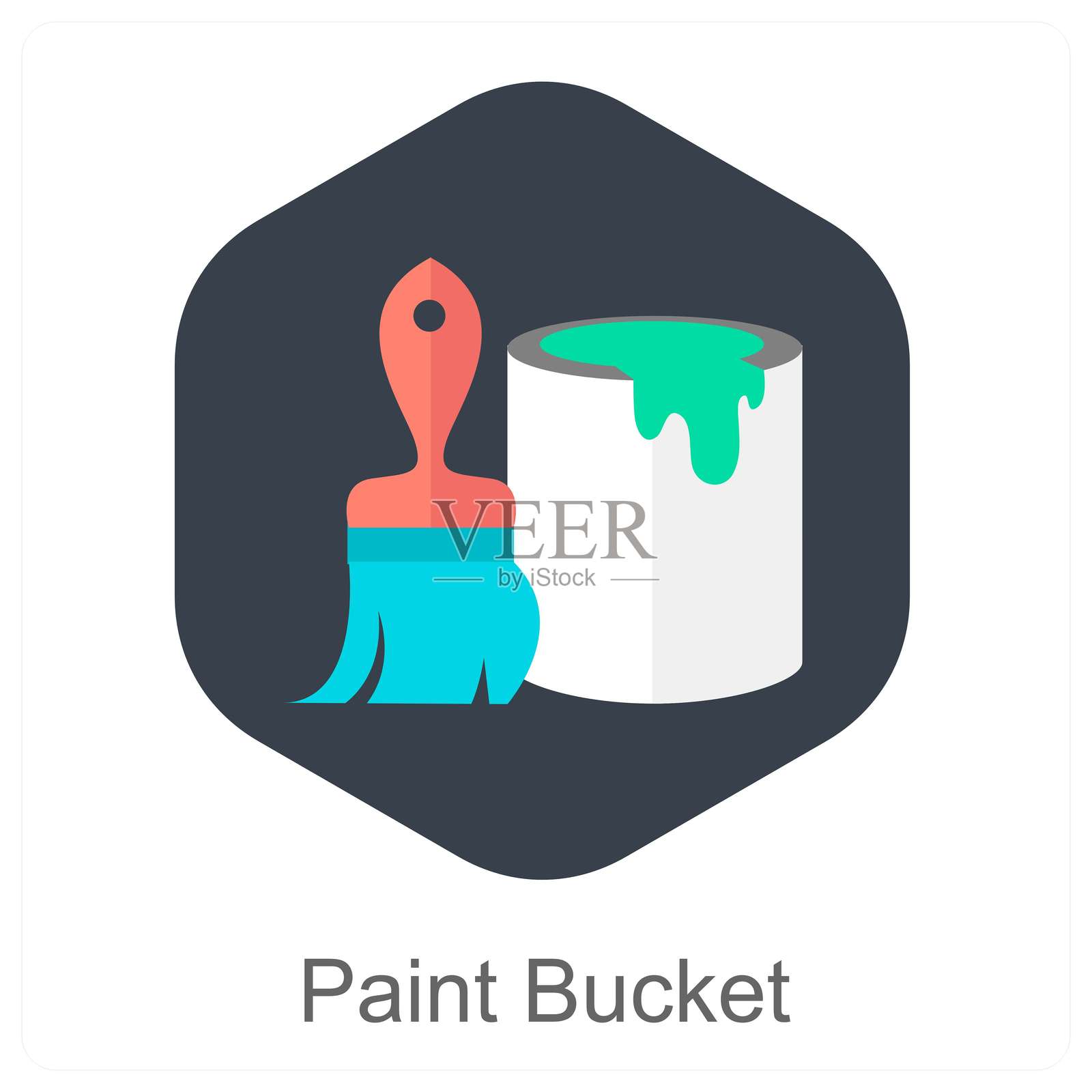 油漆桶插画图片素材