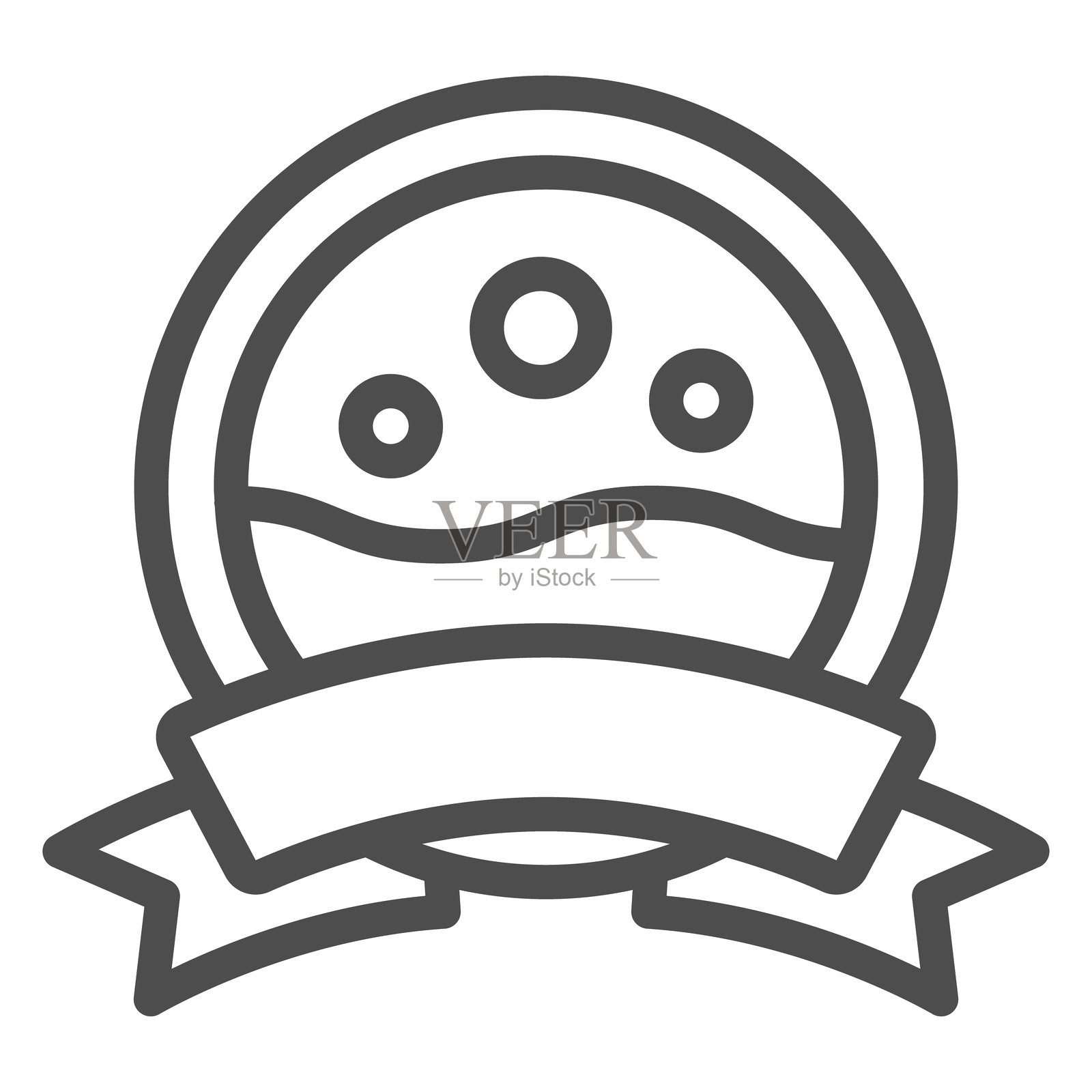 洗衣机窗户带丝带线条图标,洗衣服务概念。矢量图形。白色背景上的洗衣机门与丝带标志,适用于移动或网页设计的轮廓风格图标。插画图片素材