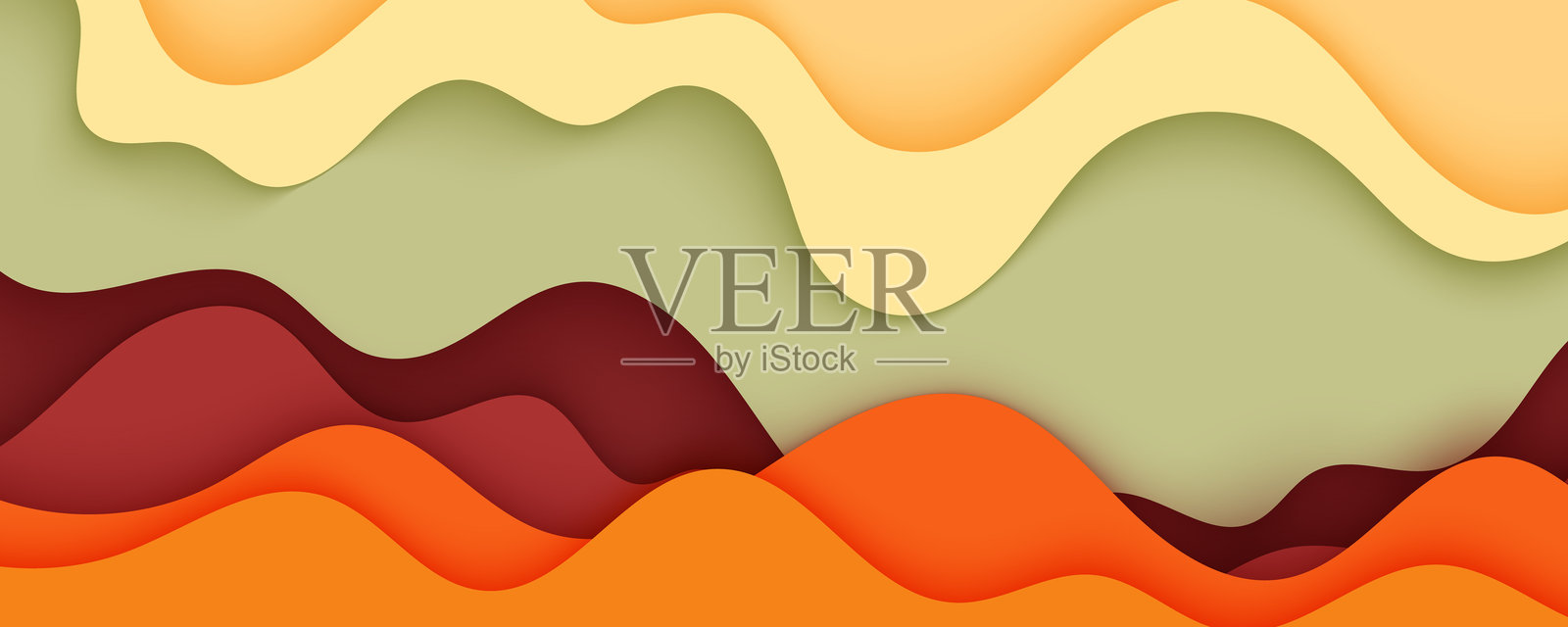 色彩斑斓的剪纸背景动态装饰设计矢量图插画图片素材