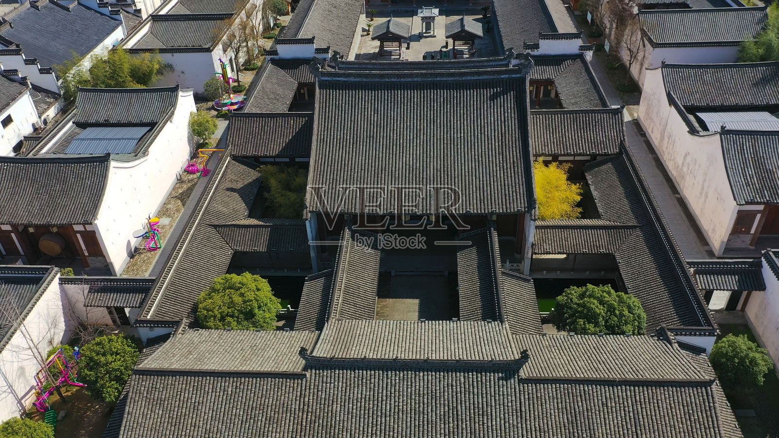 中国安徽黄山歙县的古城徽州,徽派建筑,中华建筑。照片摄影图片