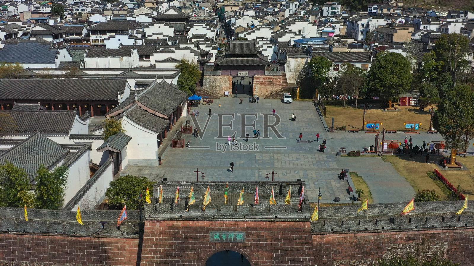 中国安徽黄山歙县的古城徽州,徽派建筑,中华建筑。照片摄影图片