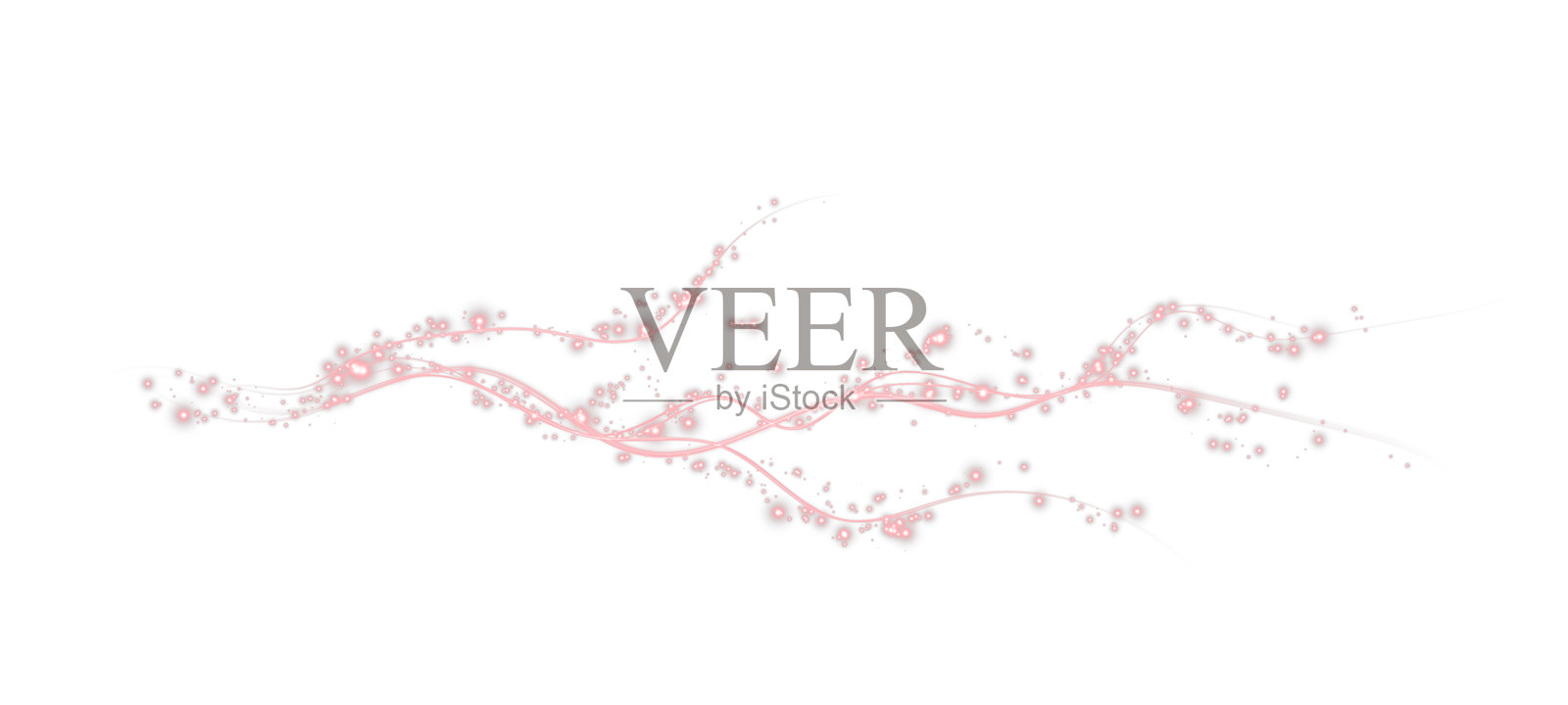 节日金色条纹在白色背景上。黄色、金色、蓝色、绿色、红色、橙色、粉色的卷曲装饰为节日增添气氛。金色曲线绳索。矢量卷曲、线条、曲线、绳索、条纹设计元素。插画图片素材