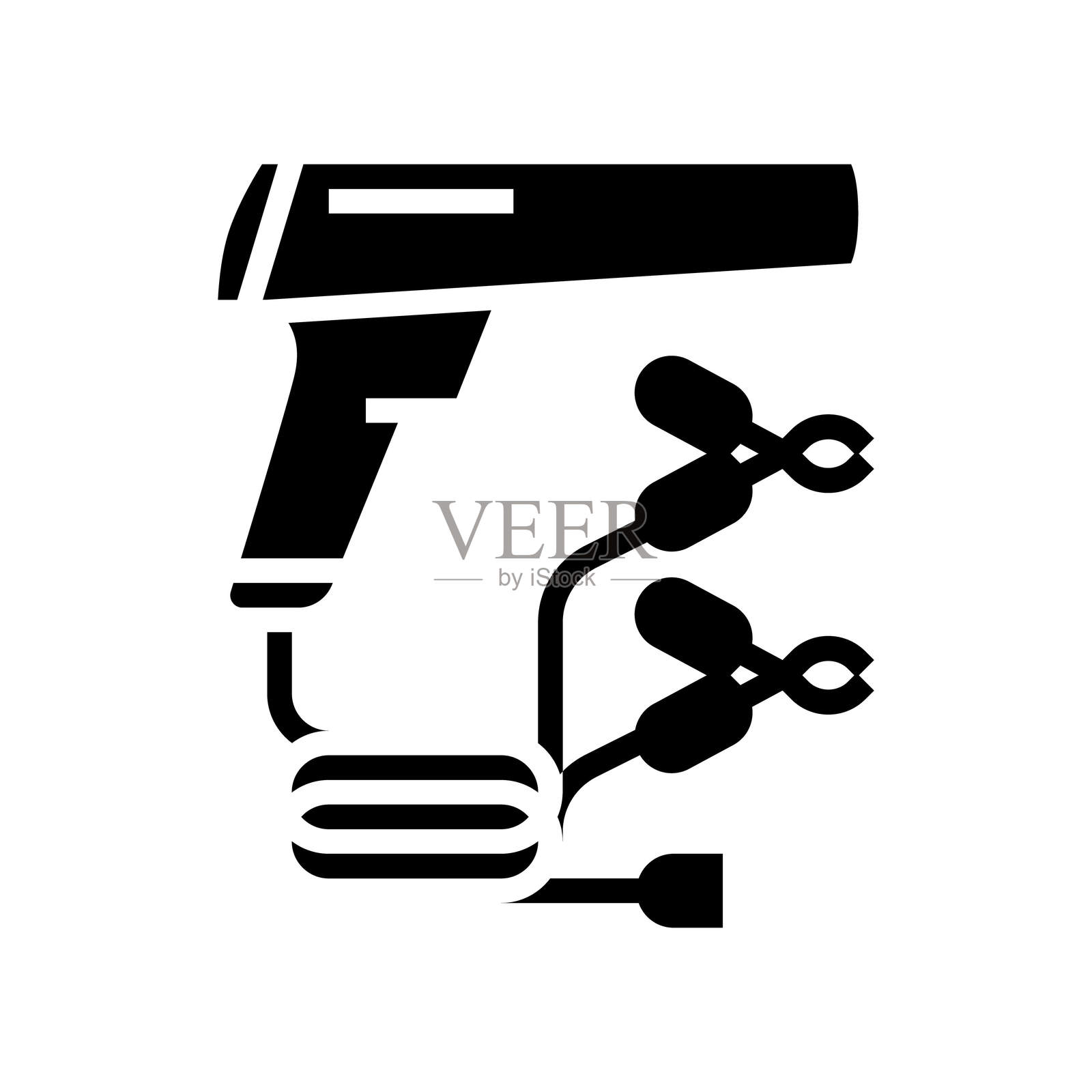 定时灯汽车修理工具图标矢量插图插画图片素材