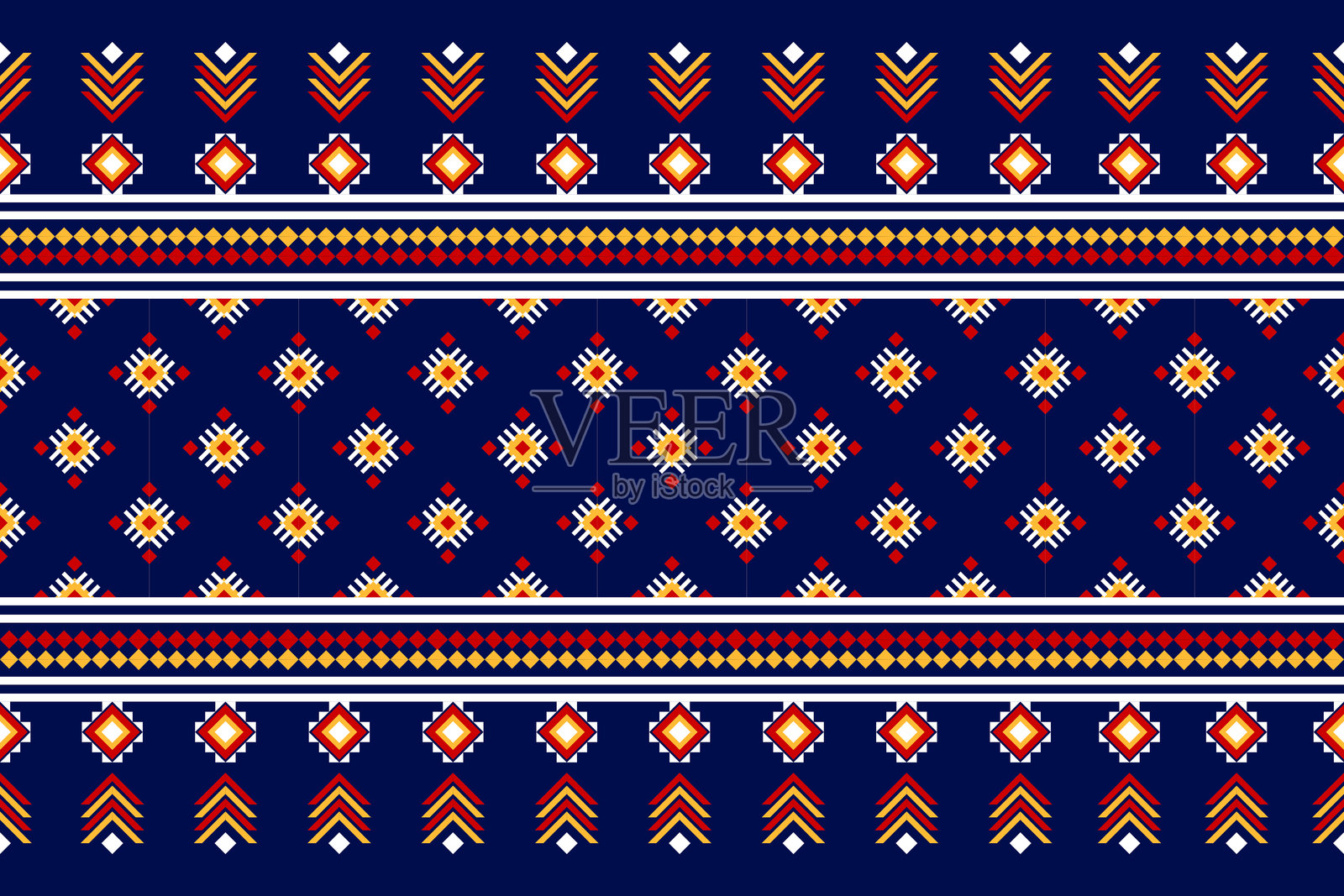 地毯民族部落图案艺术。几何民族无缝图案,具有部落风格。墨西哥风格。插画图片素材