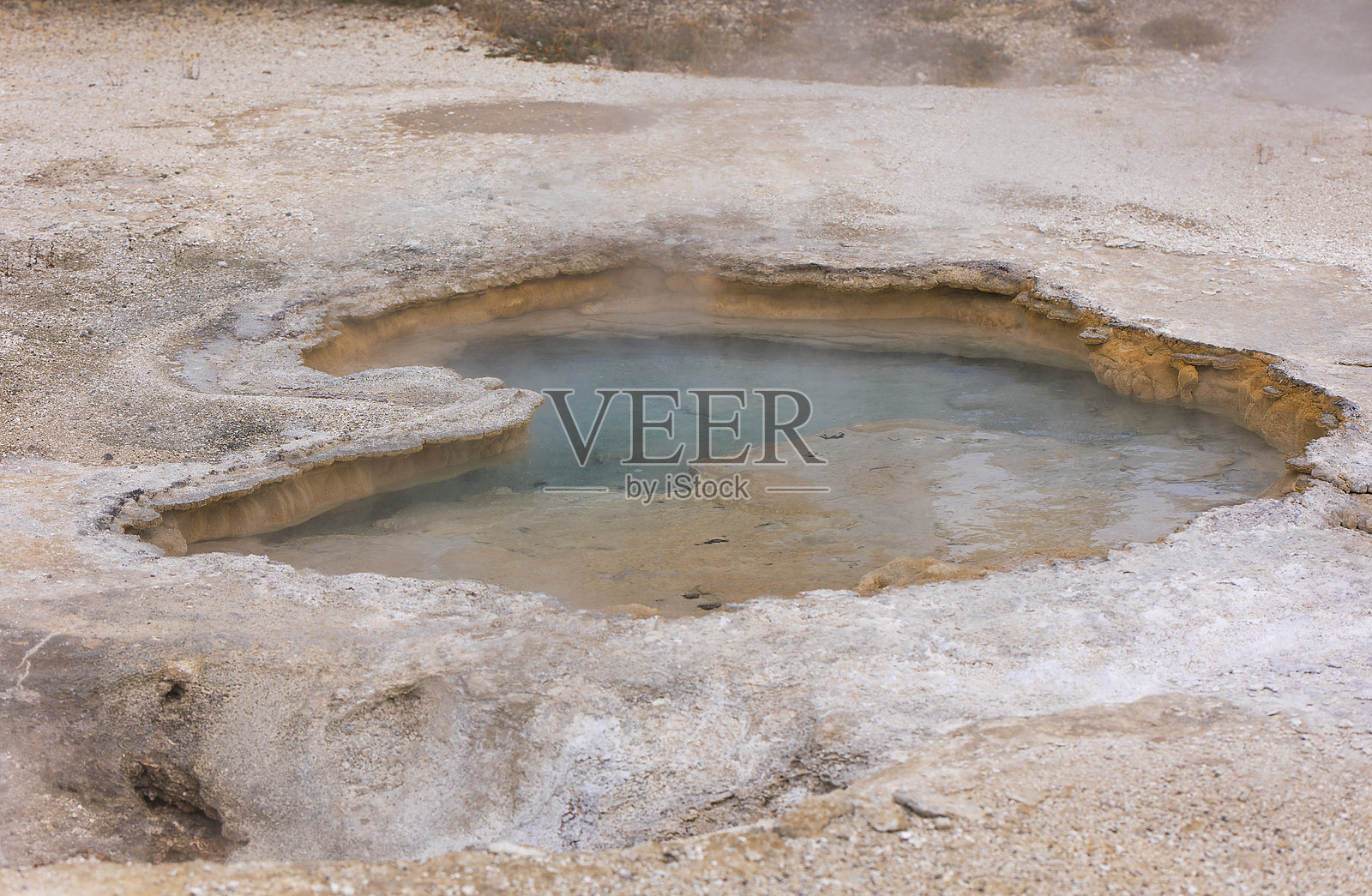 美国黄石国家公园的地形纹理和颜色照片摄影图片