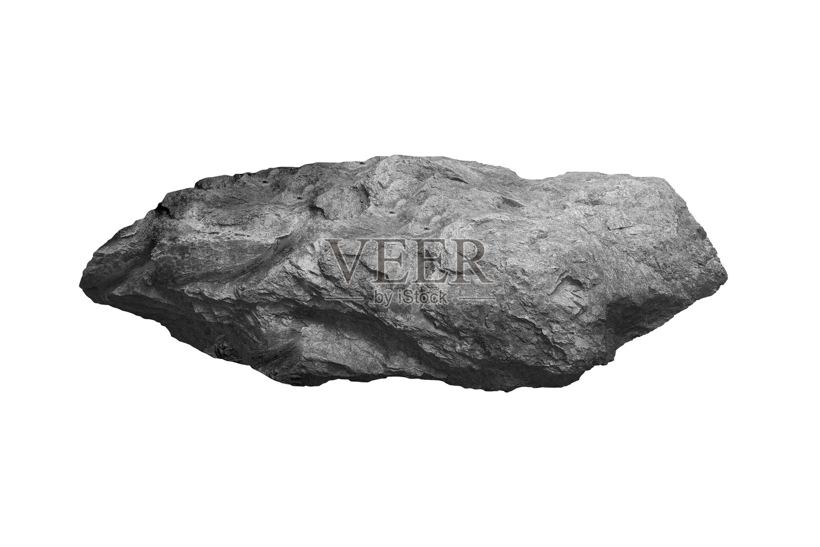 孤立在白色背景上的岩石。照片摄影图片