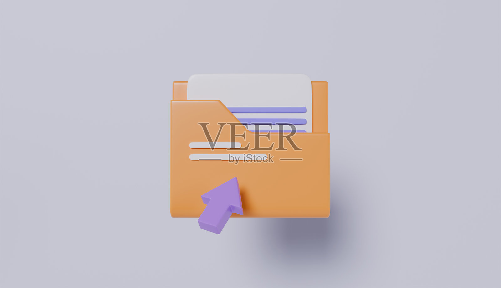 计算机或PC文件夹文件与光标指针,适用于UI UX网页、移动应用和社交媒体照片摄影图片