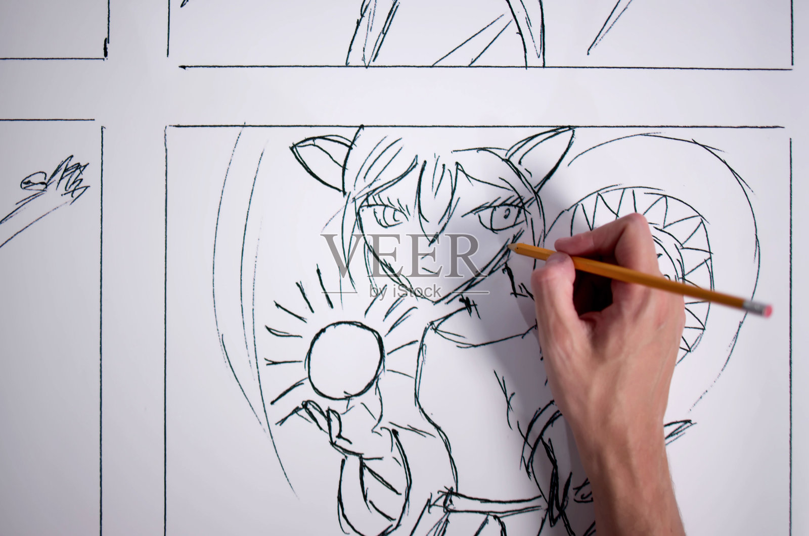 手绘漫画动漫儿童插图照片摄影图片