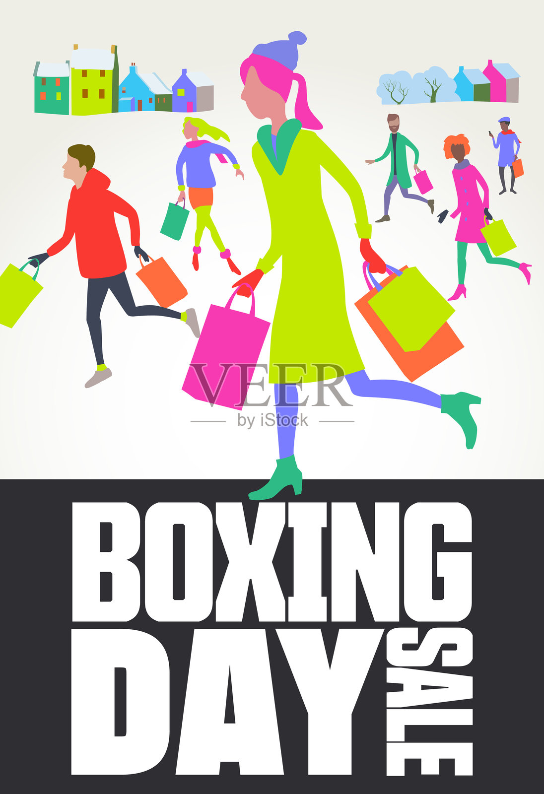 节礼日促销插画图片素材