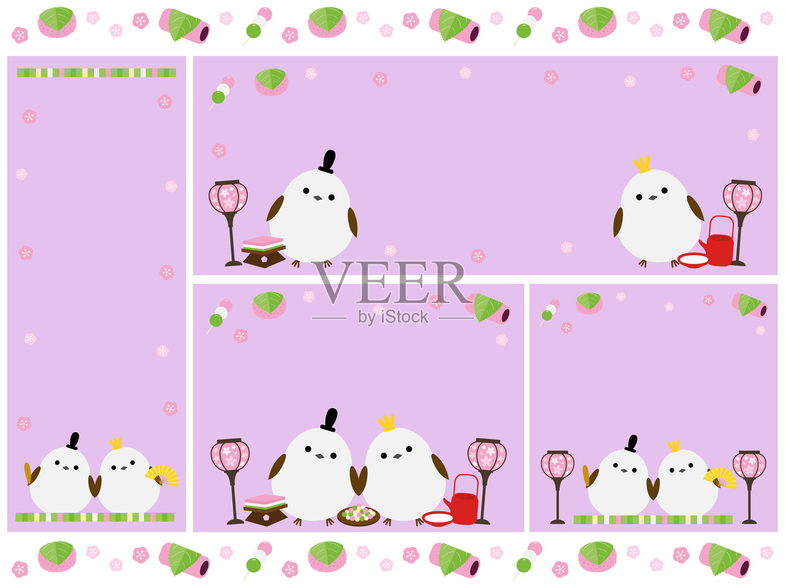 嶋長与雛祭插画图片素材