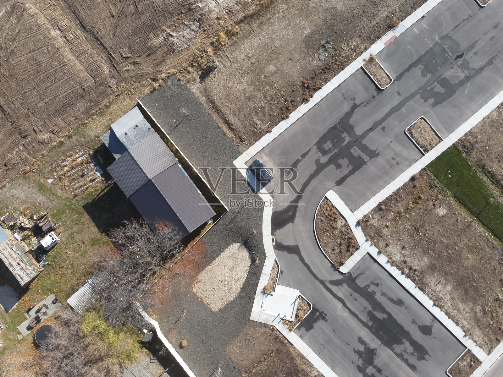 正在建设中的郊区社区照片摄影图片