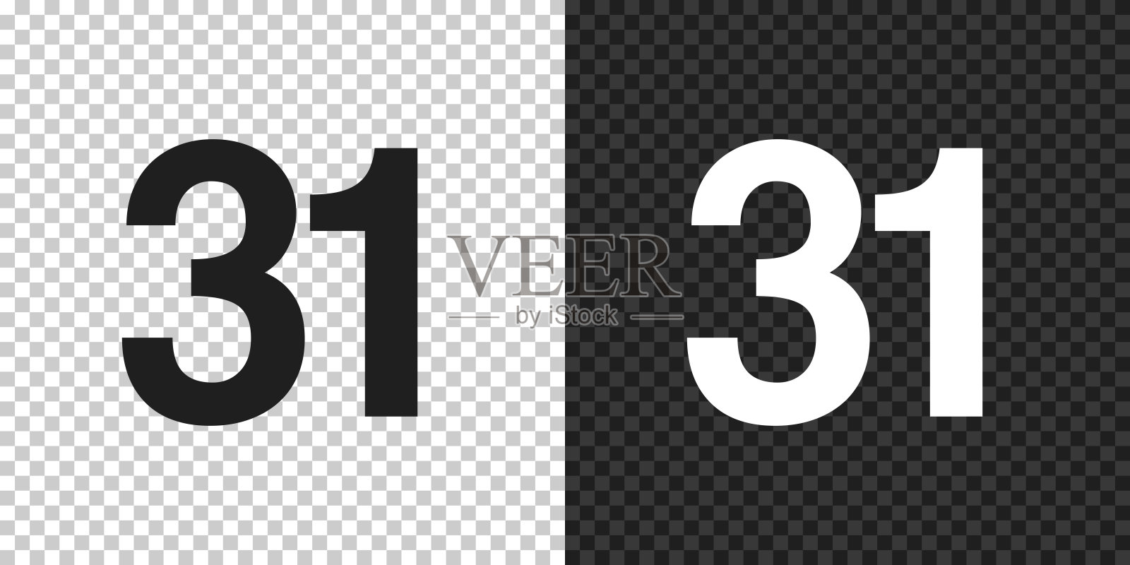 31 - 三十一。设计图标,背景为空白插画图片素材