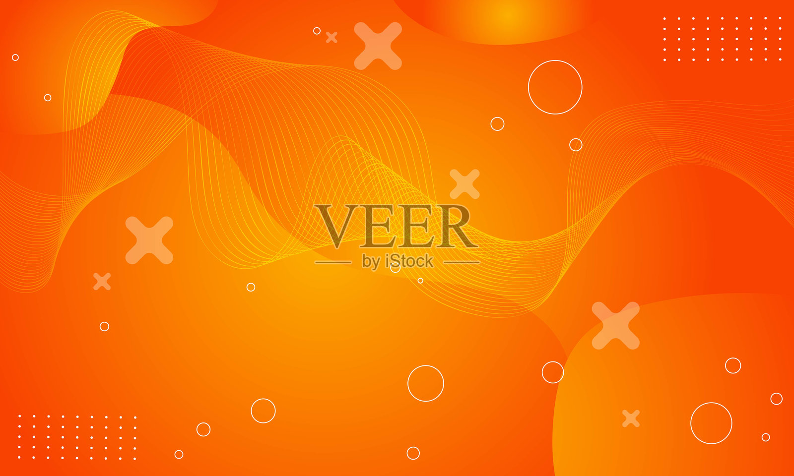 渐变橙色抽象流体形状背景插画图片素材