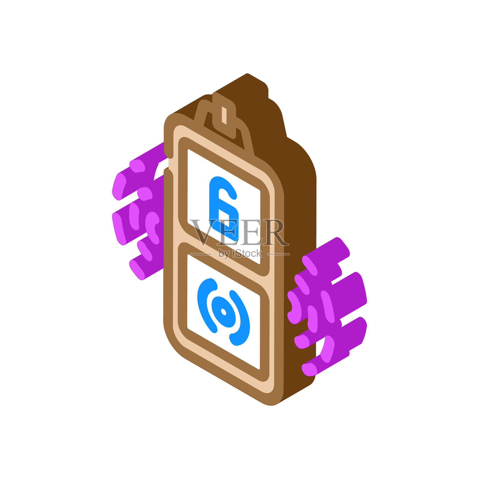 钥匙查找器配件等距图标插图插画图片素材