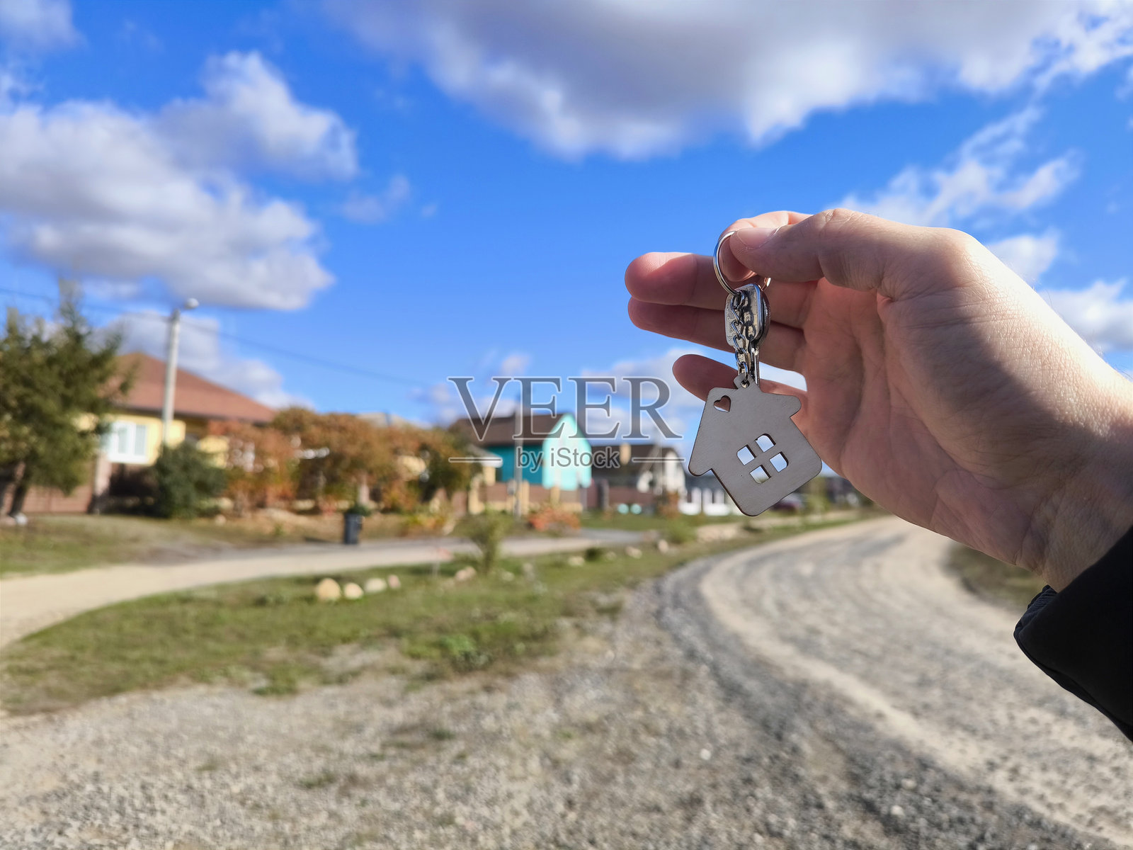 房子的钥匙掌握在购买出租房的概念中照片摄影图片