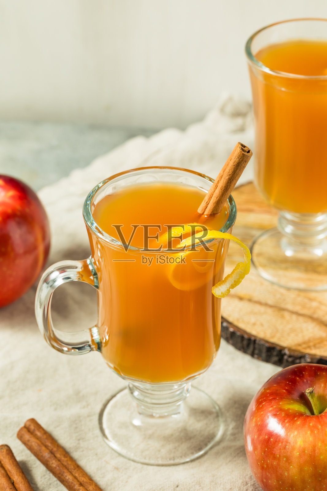 酒味温暖苹果酒热托迪照片摄影图片