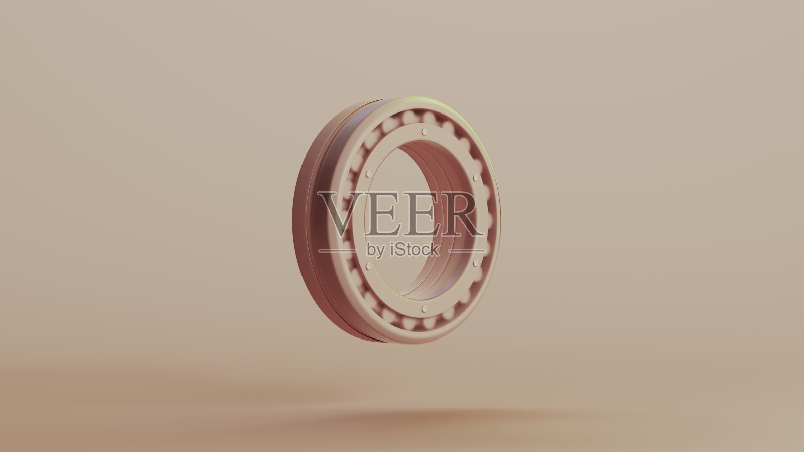 米色仿生胶囊形状的圆盘科技设计元素,中性色调,柔和的肤色背景照片摄影图片