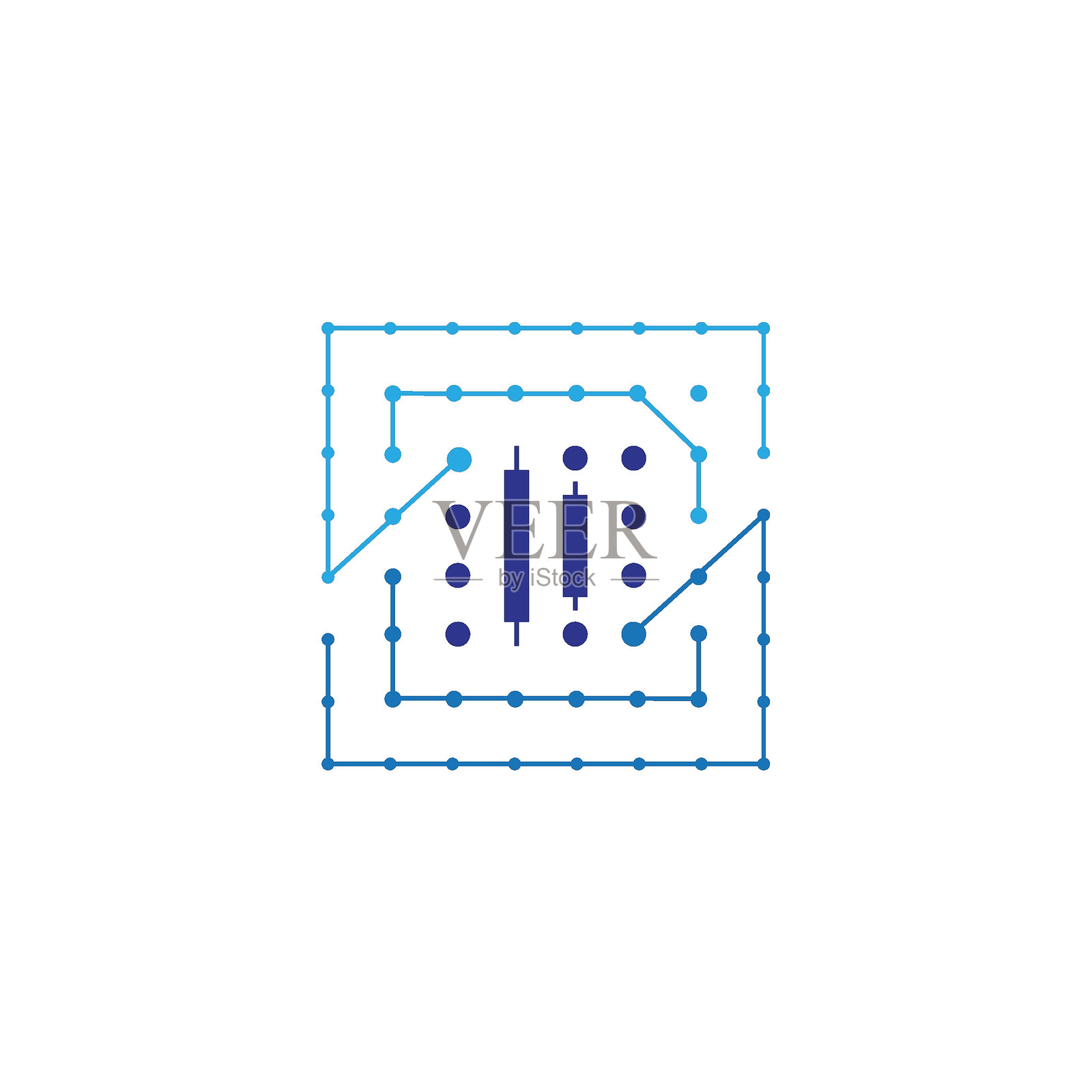 带点的字母Z与贸易图标形状的logo设计插图插画图片素材