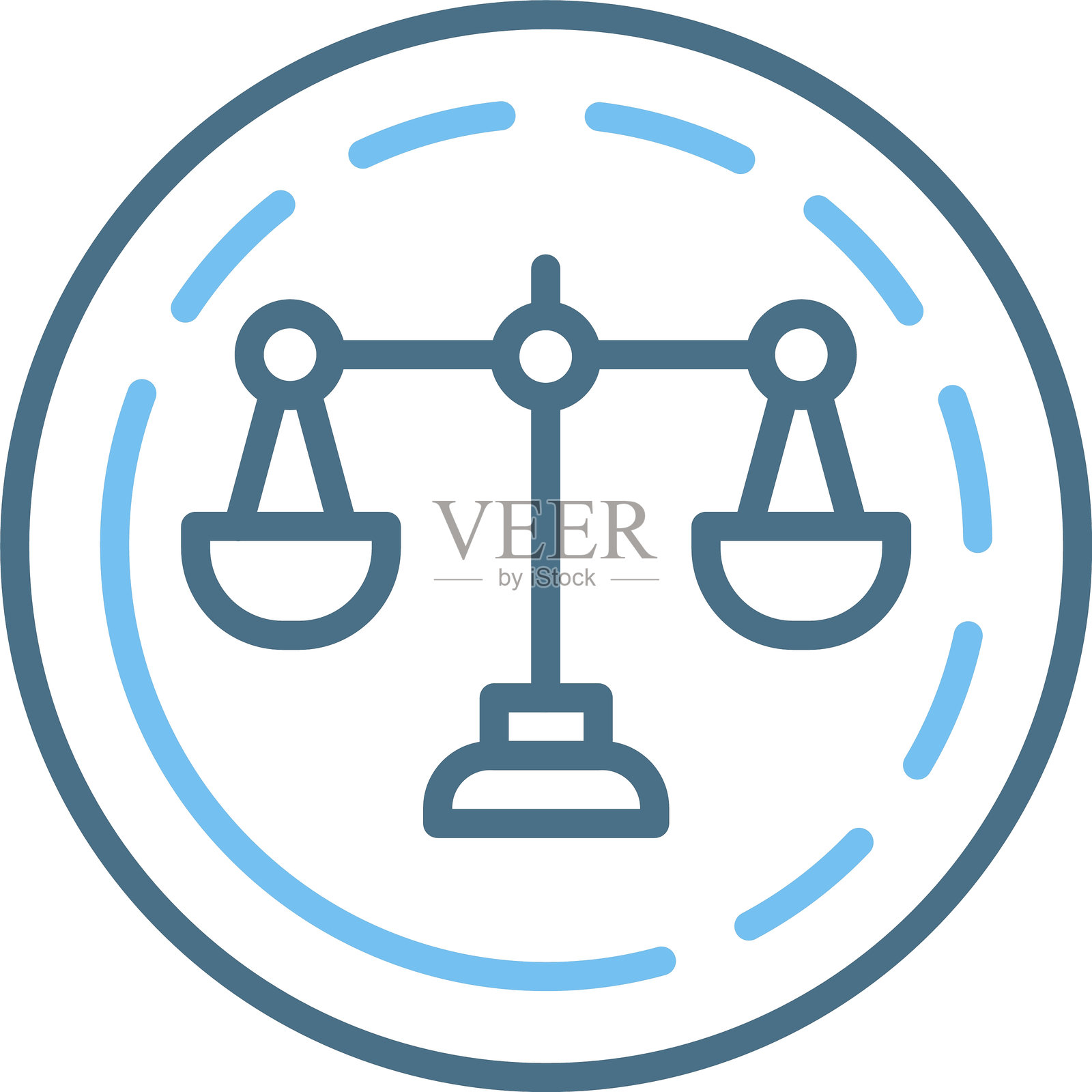 完整性线条双色图标插画图片素材