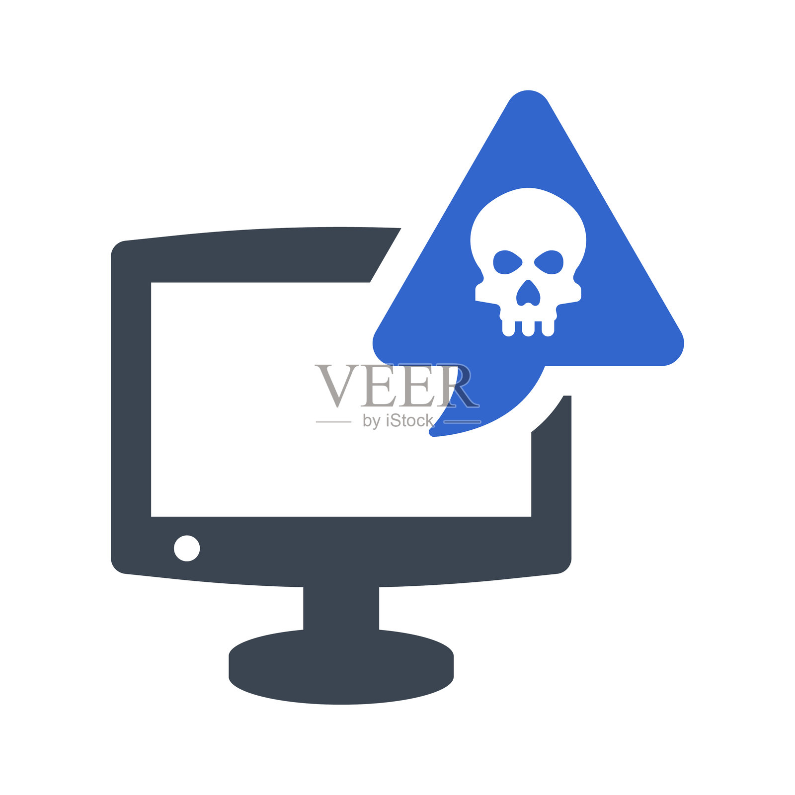 病毒感染通知图标插画图片素材