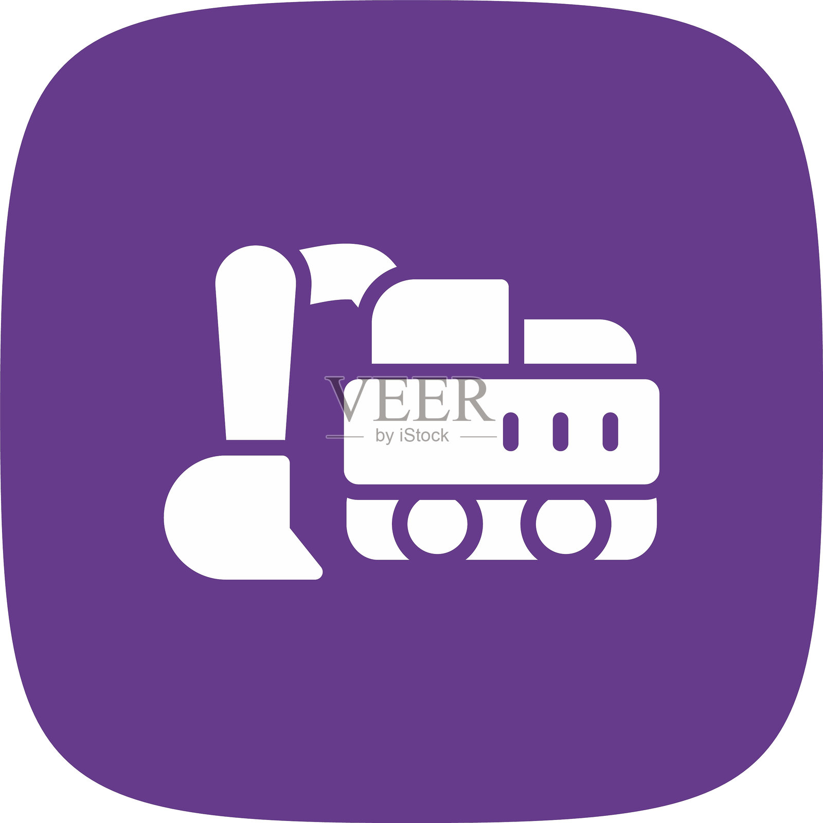 挖掘机图标插画图片素材