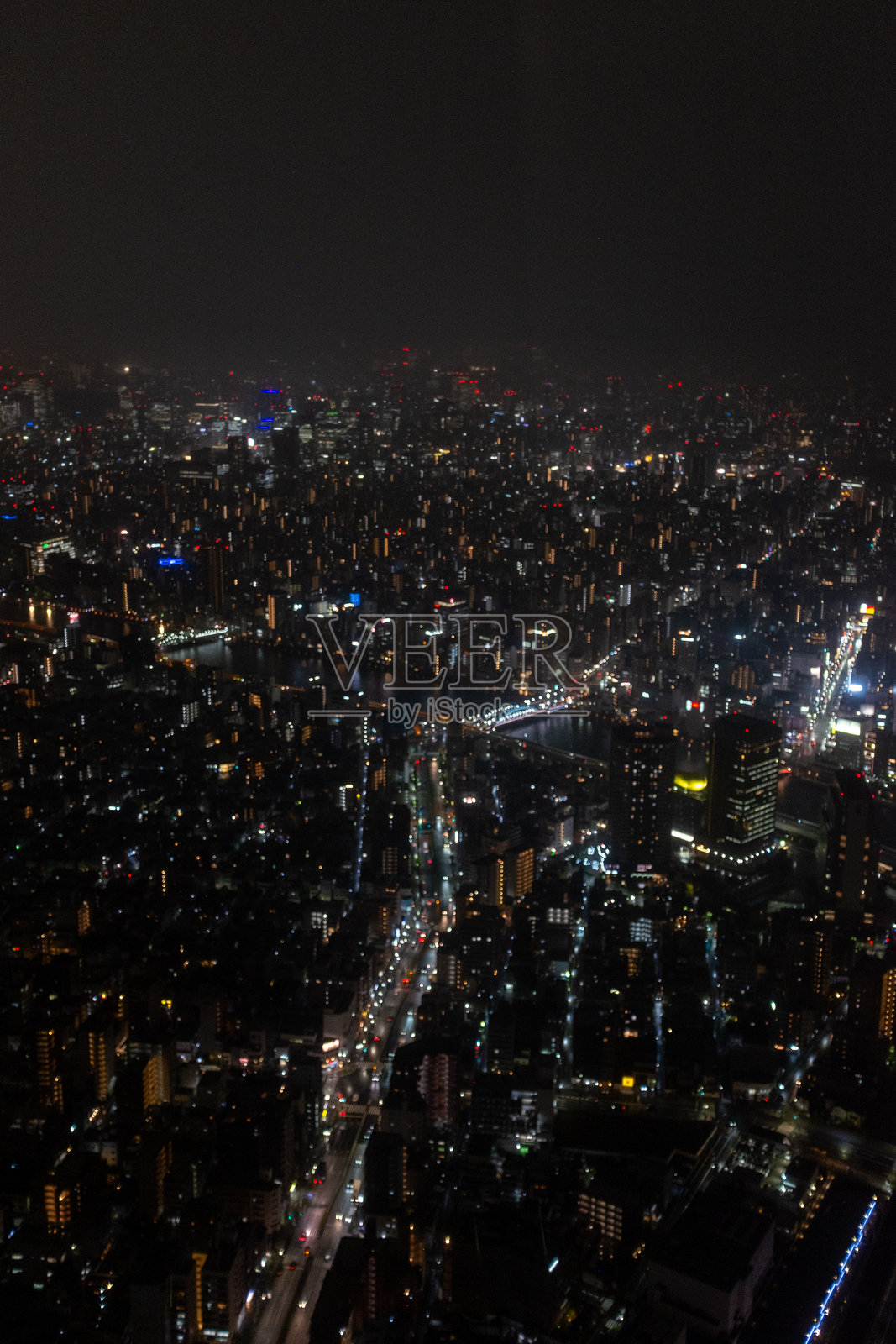 东京,日本夜景美丽的景色照片摄影图片