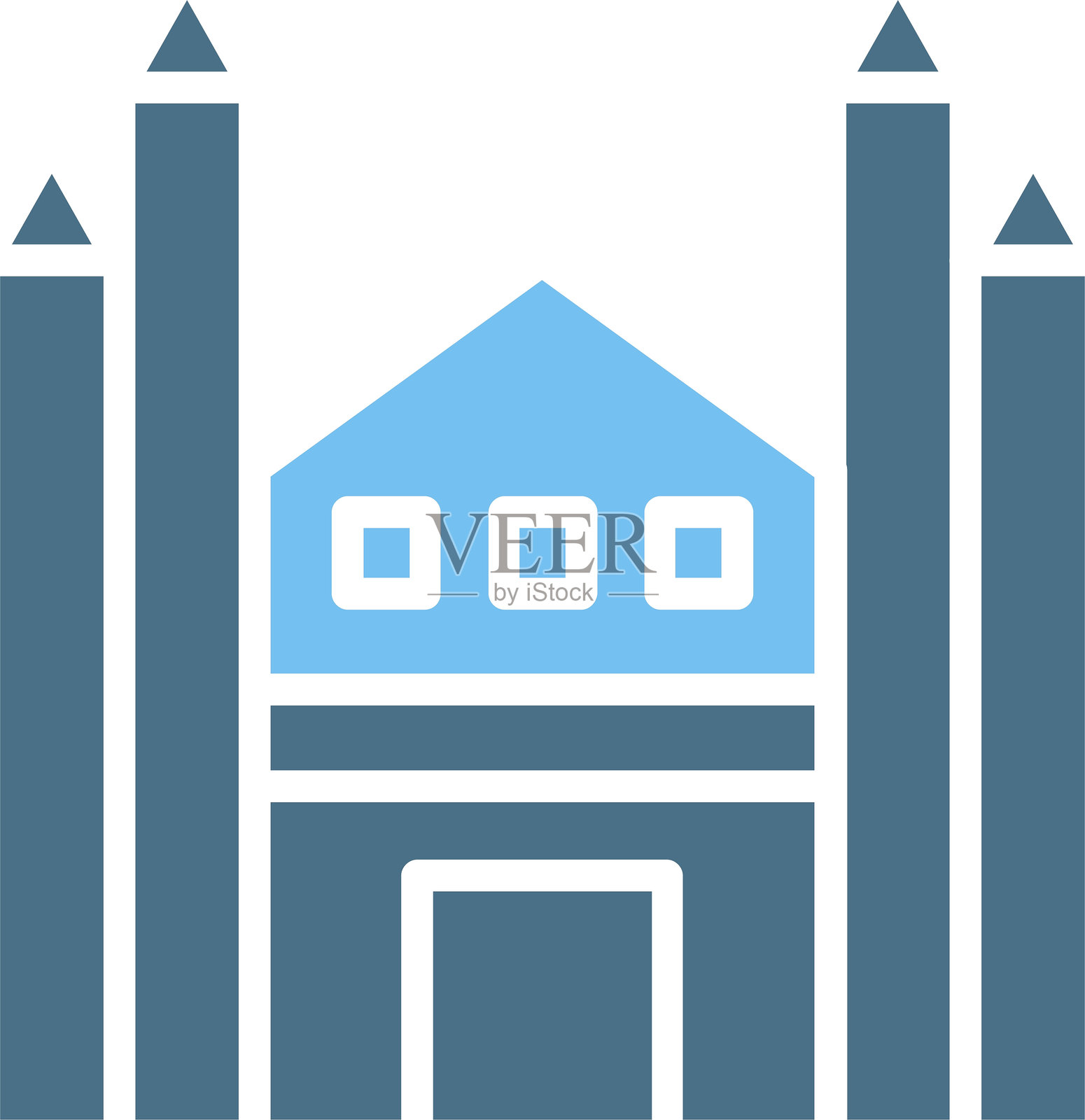 米兰图标双色图形插画图片素材