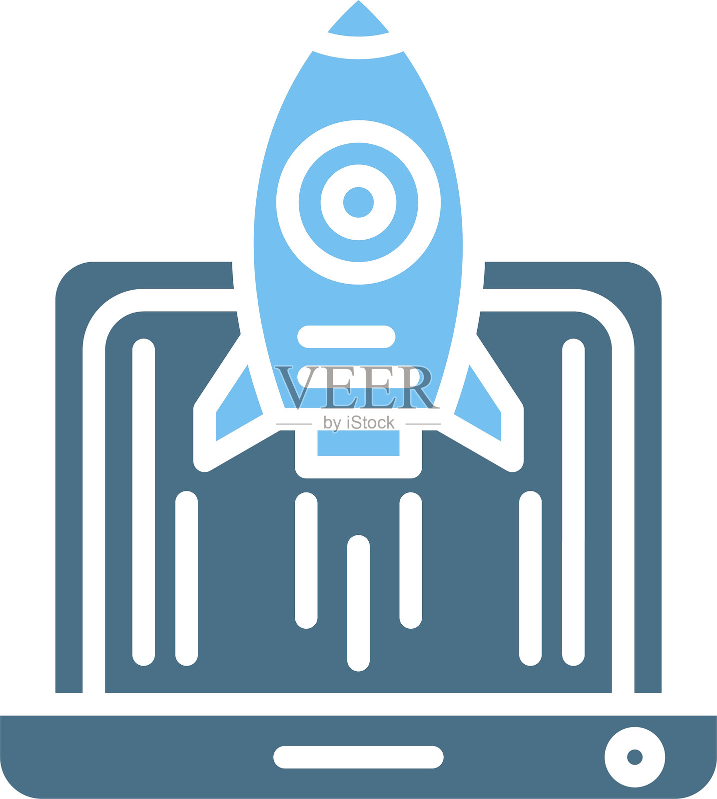 启动图标双色设计插画图片素材