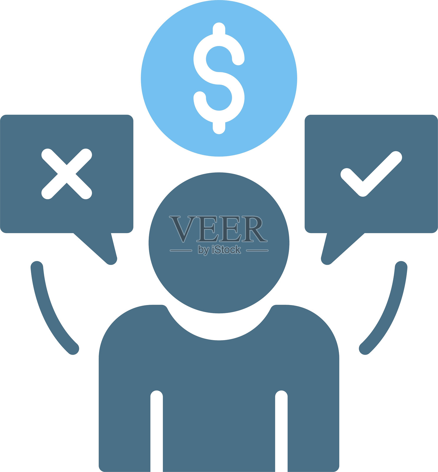 消费者行为图标(双色)插画图片素材