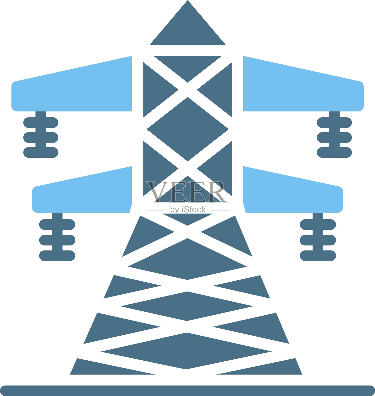 传输塔图标双色图标插画图片素材