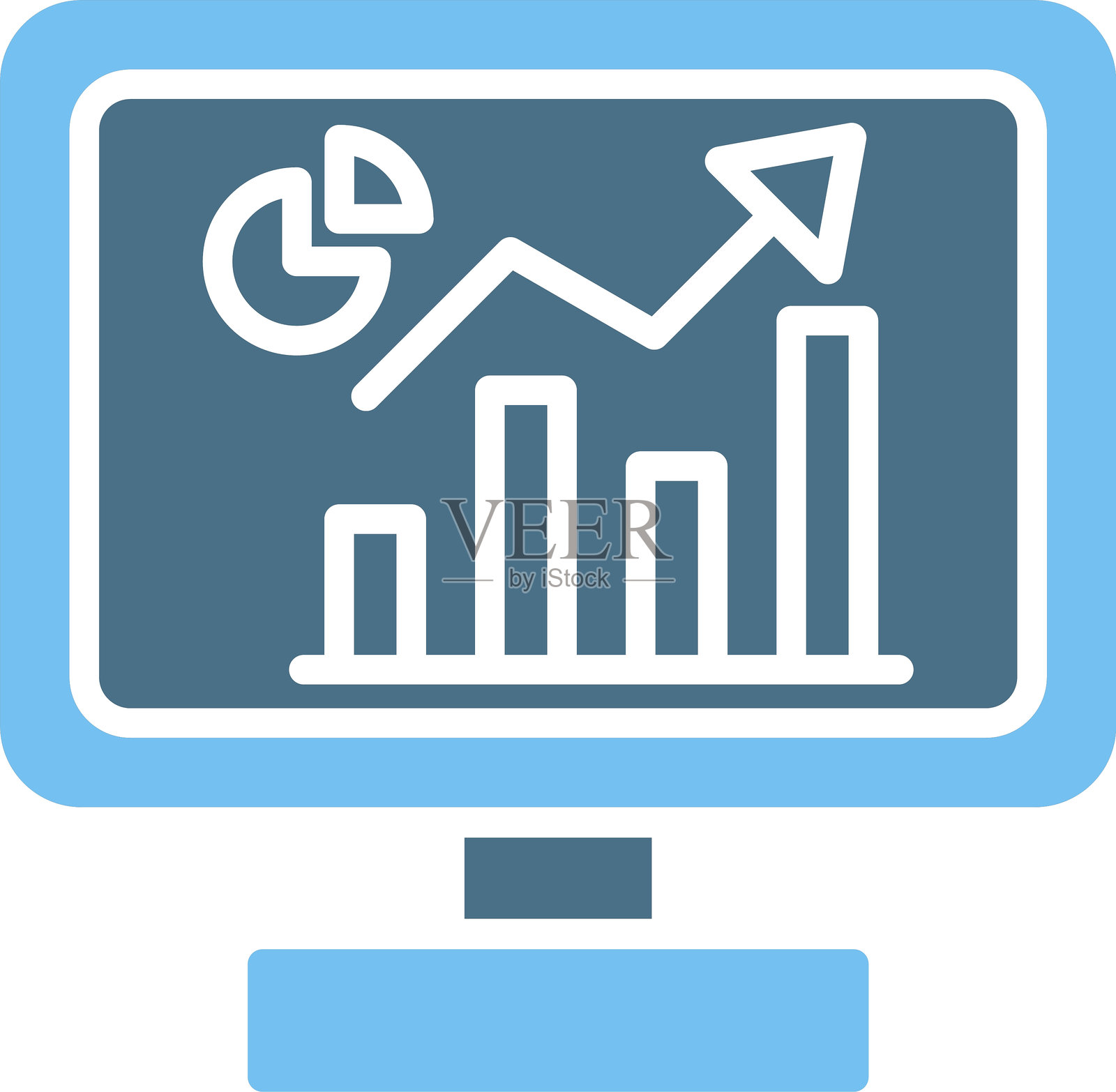 商业分析师图标(双色)插画图片素材