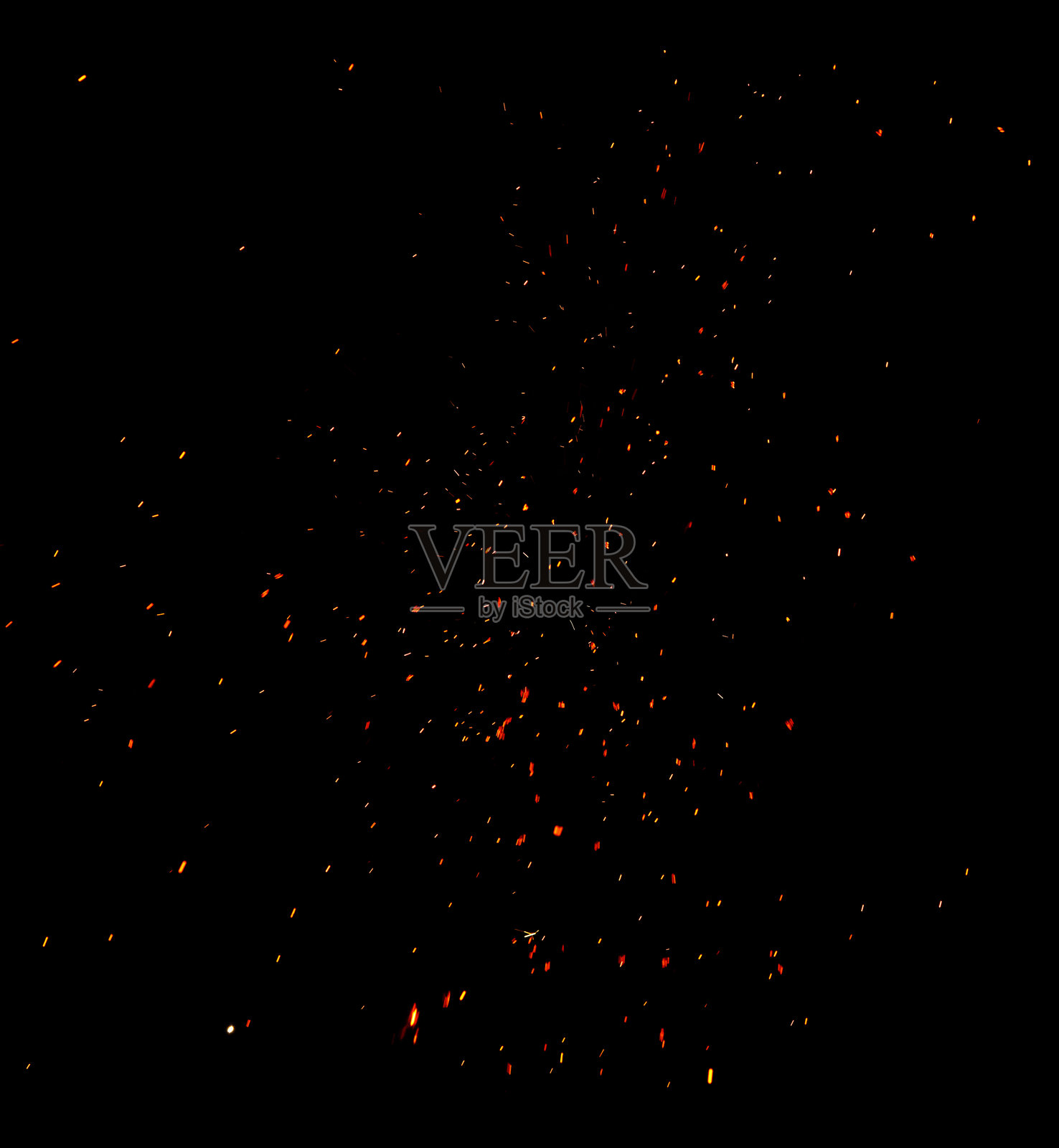 黑色背景上的火焰与火花照片摄影图片