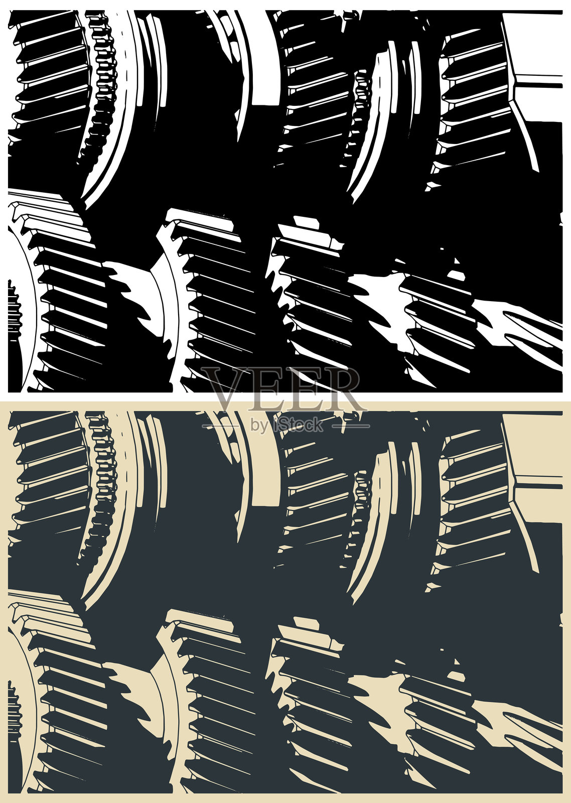 变速器机制特写插画图片素材