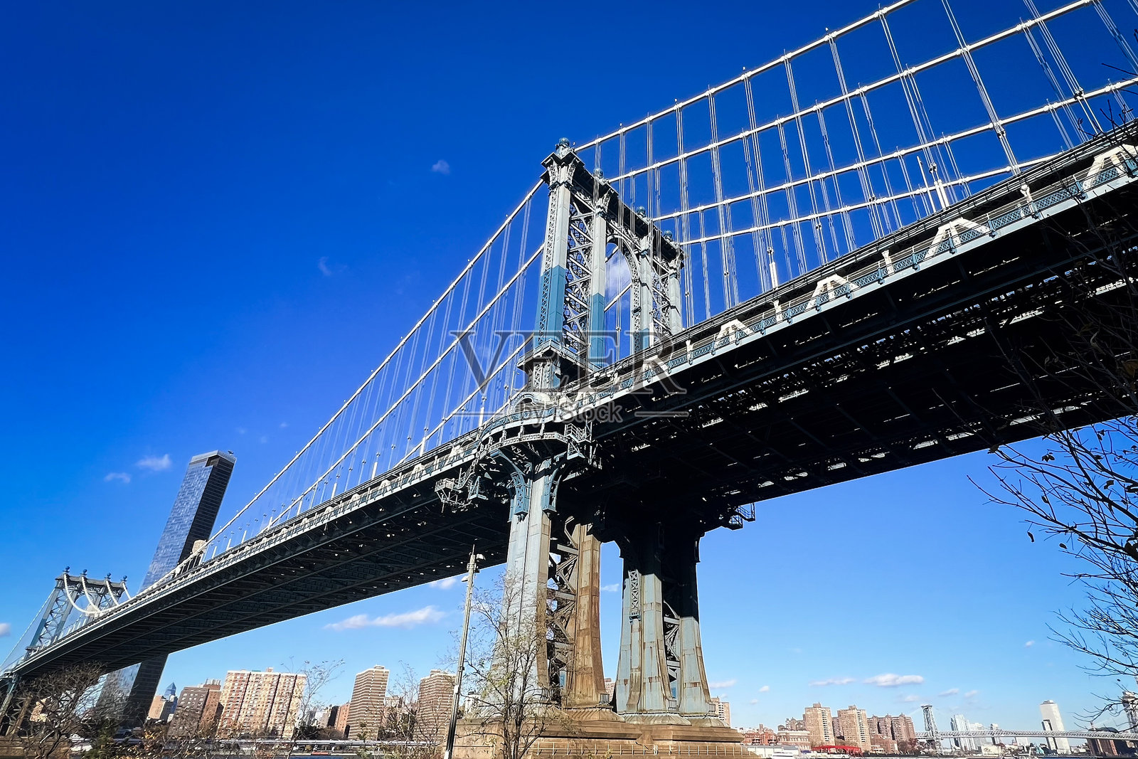 纽约曼哈顿大桥特写照片摄影图片