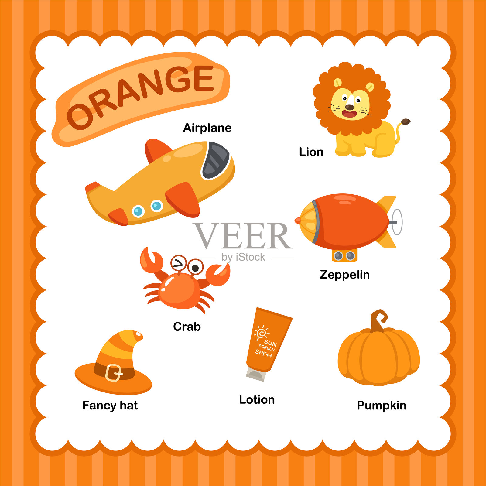 孤立的橙色群体矢量插图插画图片素材