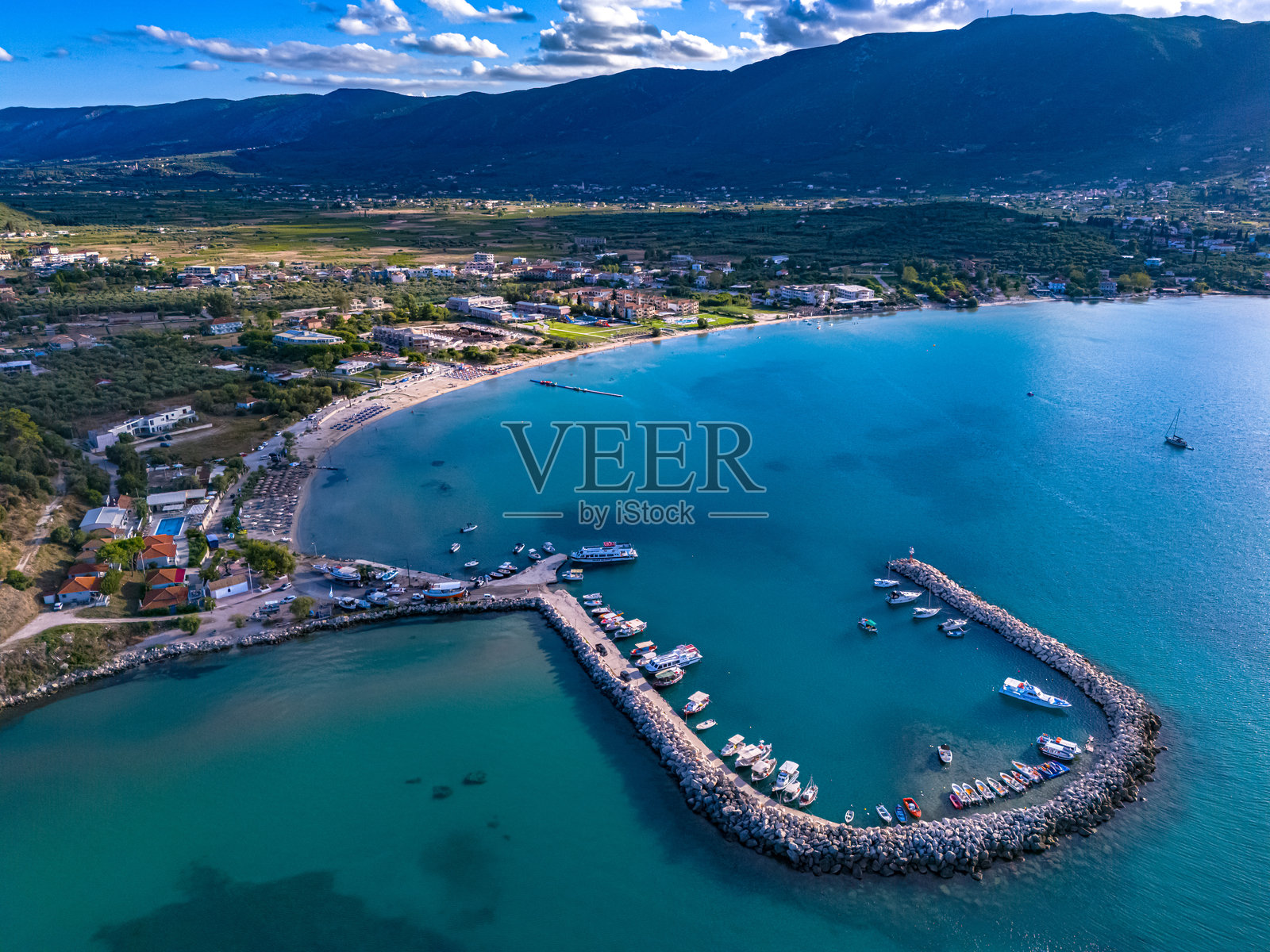 希腊扎金索斯的阿利基斯景观照片摄影图片