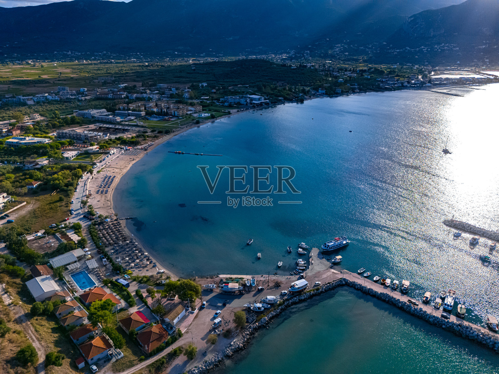 希腊扎金索斯的阿利基斯景观照片摄影图片