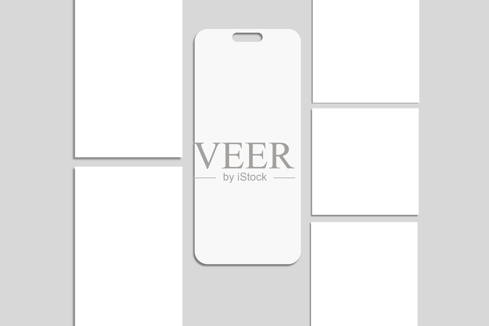 社交媒体帖子和故事界面模型。社交媒体移动应用页面模板设计,用于用户轮播帖子动态。流行社交网络的简约设计界面移动应用模板。照片摄影图片