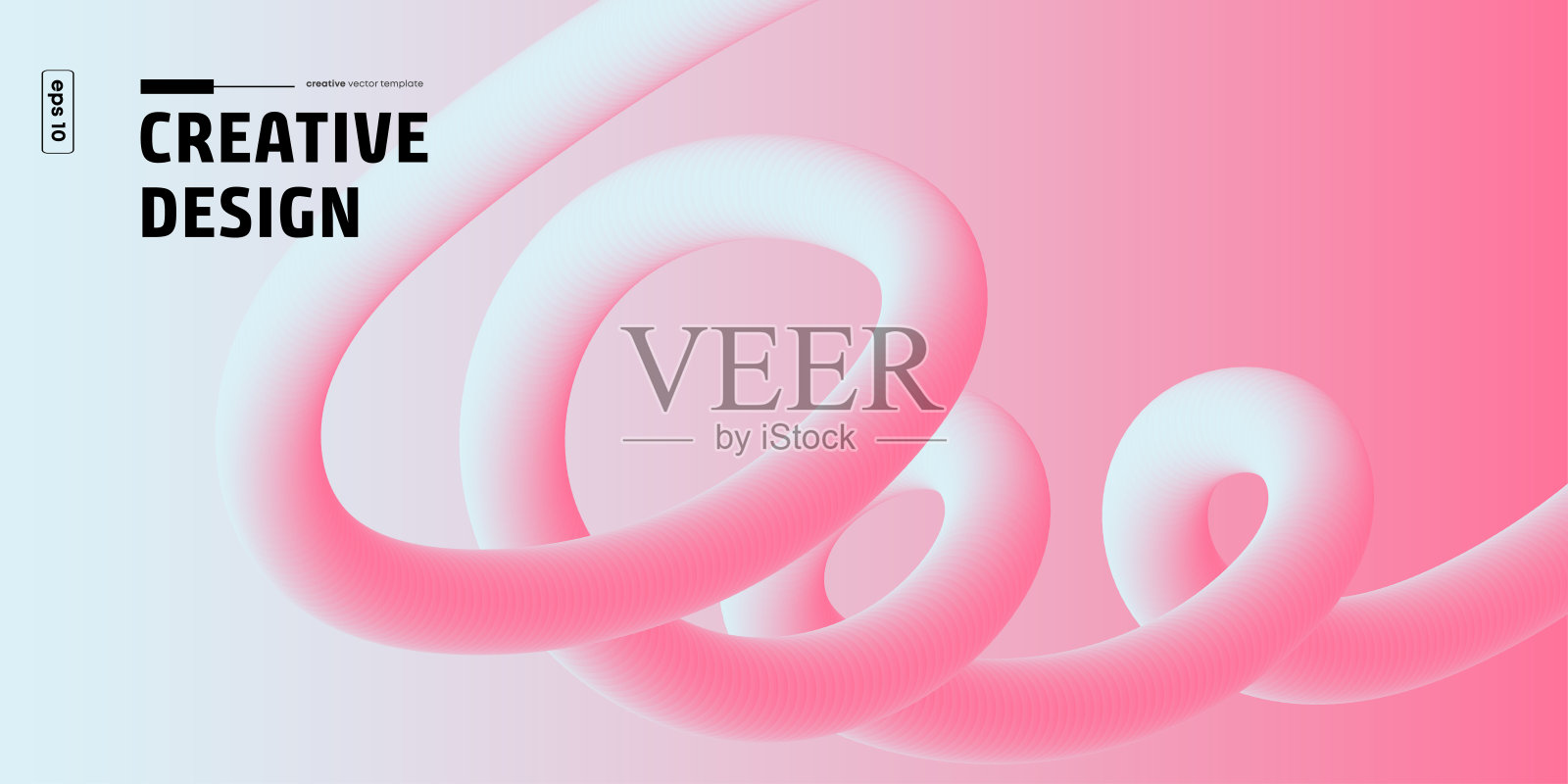 带有颜色渐变线条形状的抽象背景。抽象流体波浪丝带矢量插图。适用于网页横幅、社交媒体横幅的创意概念。柔和的色彩。渐变背景。插画图片素材